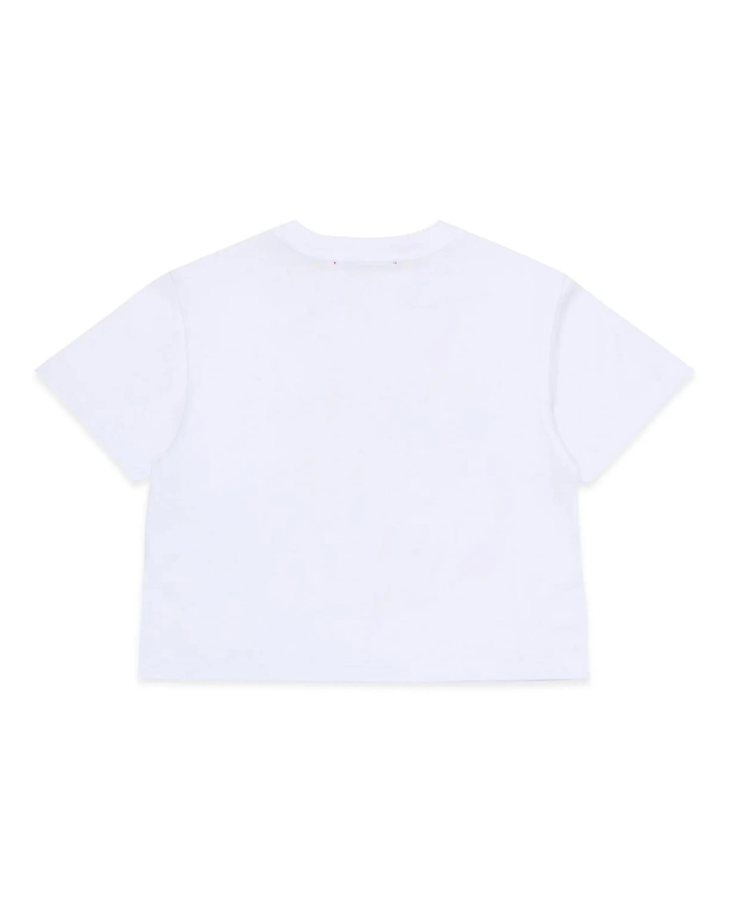 Max & Co T-Shirt Bianco Crop con Stampa Logo per Bambine