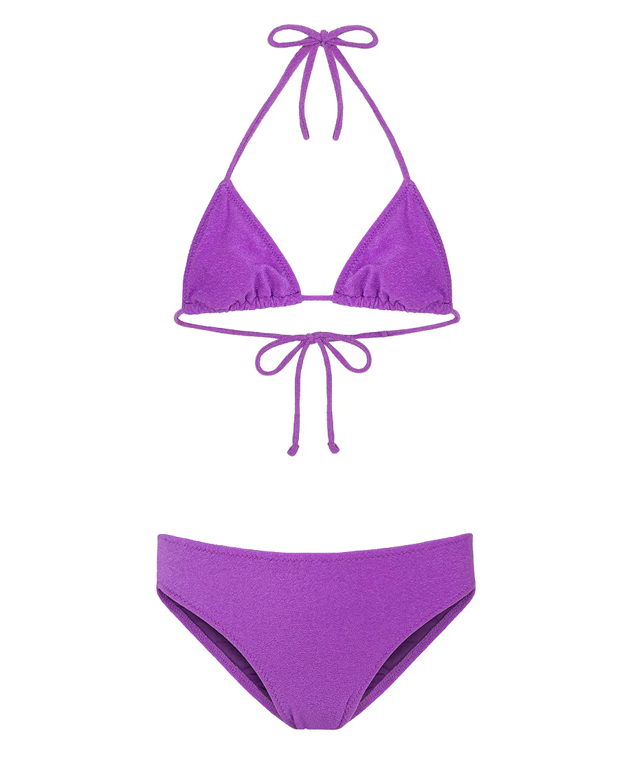 F**K Kids Costume Due Pezzi Viola per Bambine