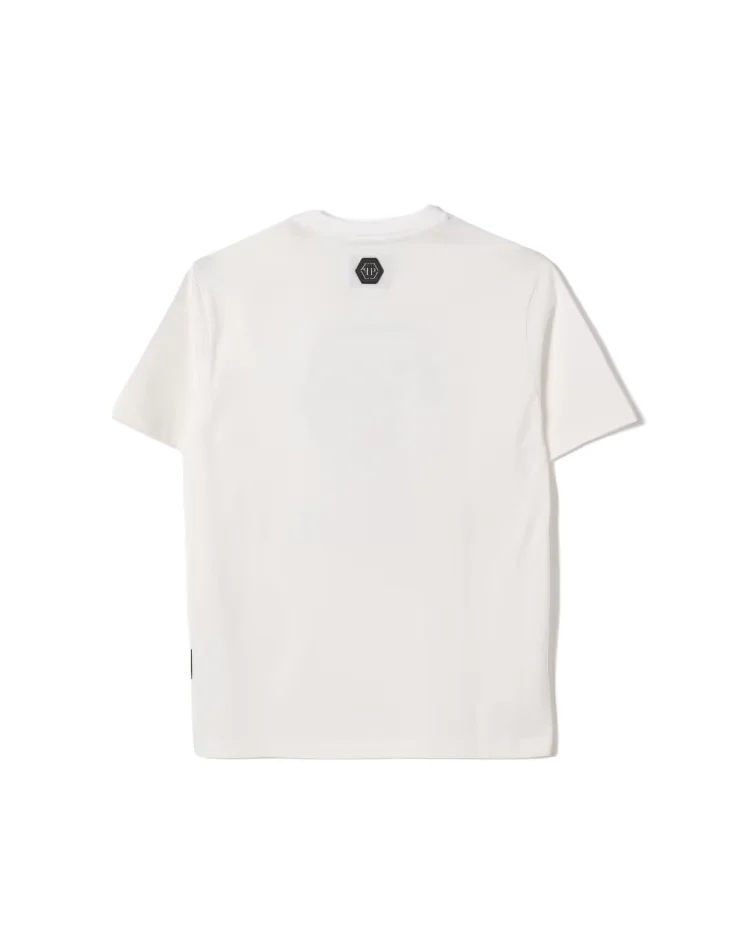 Philipp Plein Kids T-Shirt Bianco con Stampa per Bambino