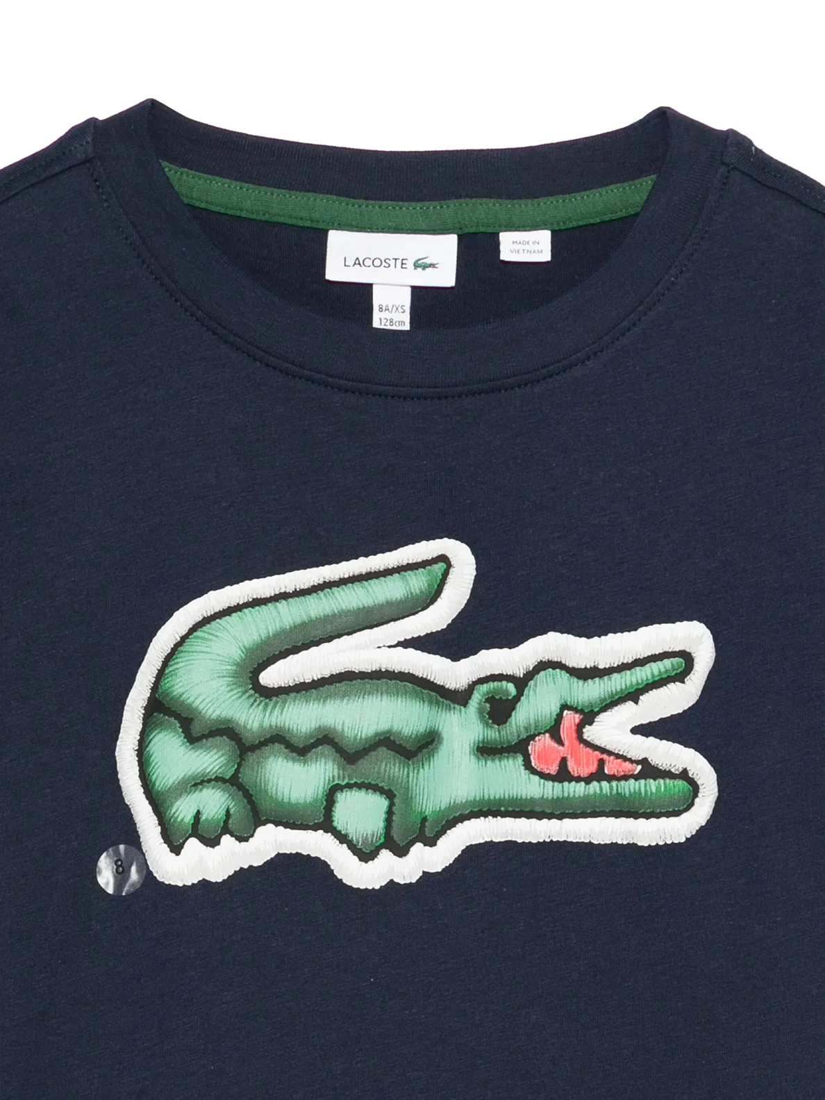 Lacoste Kids T-Shirt Blu con Logo per Bambini