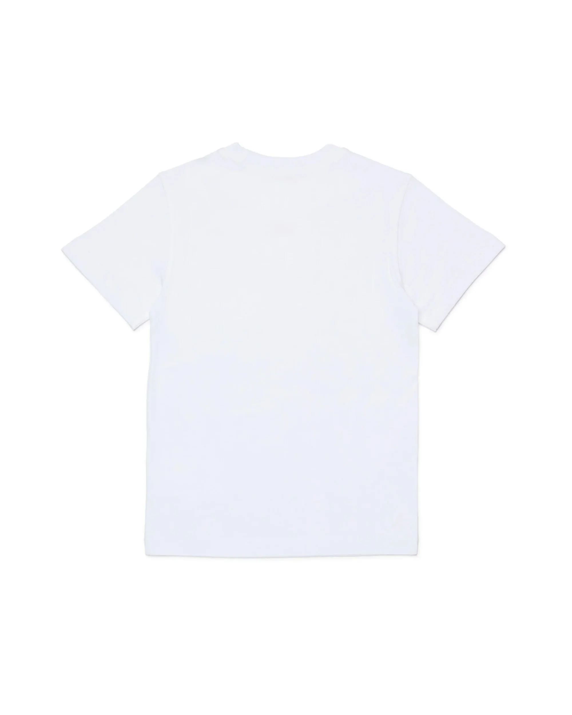 Diesel Kids T-shirt Bianca con Etichetta Logo Frontale Unisex per Bambini
