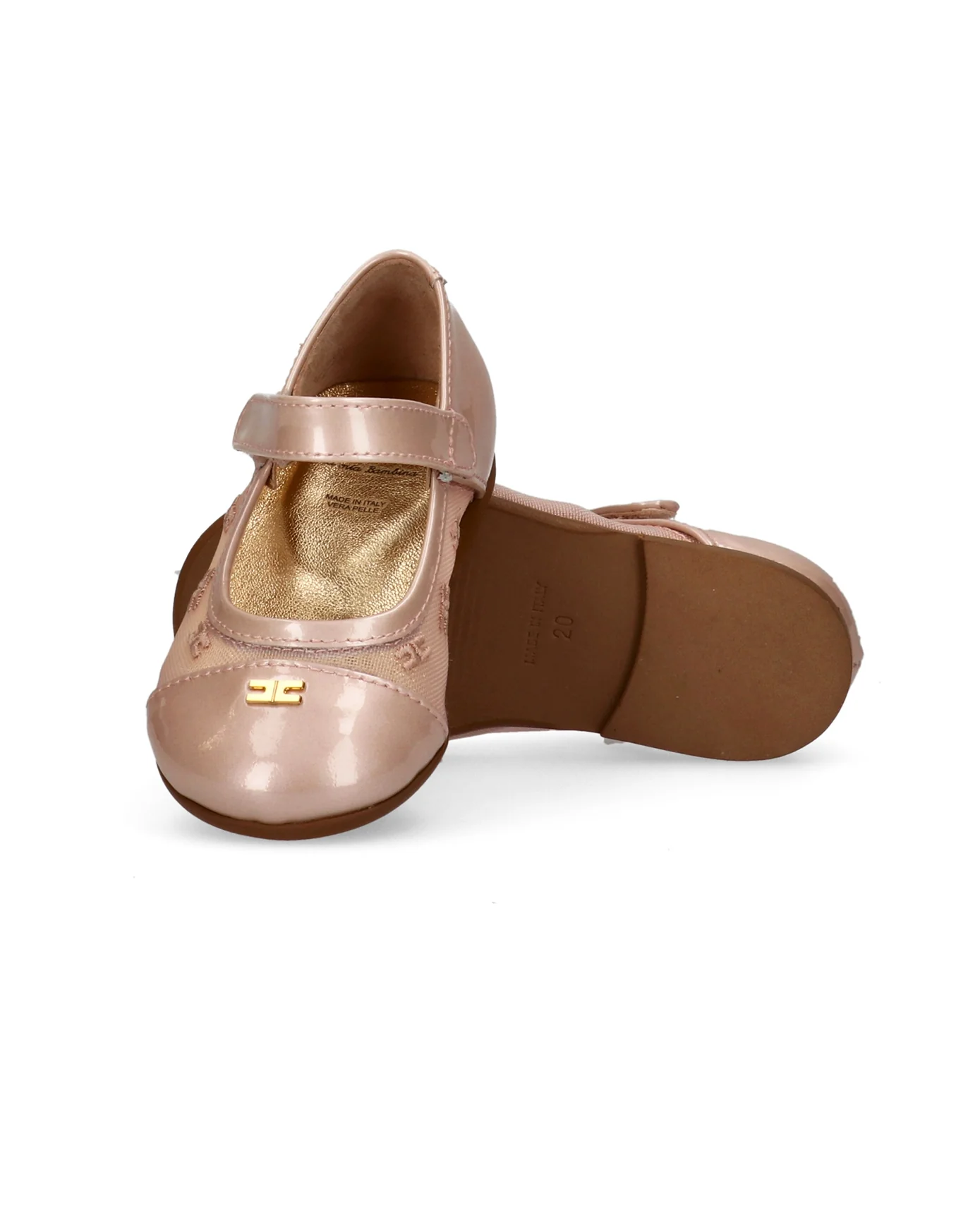 Elisabetta Franchi La Mia Bambina Ballerina Rosa con Ricamo Logo per Neonate