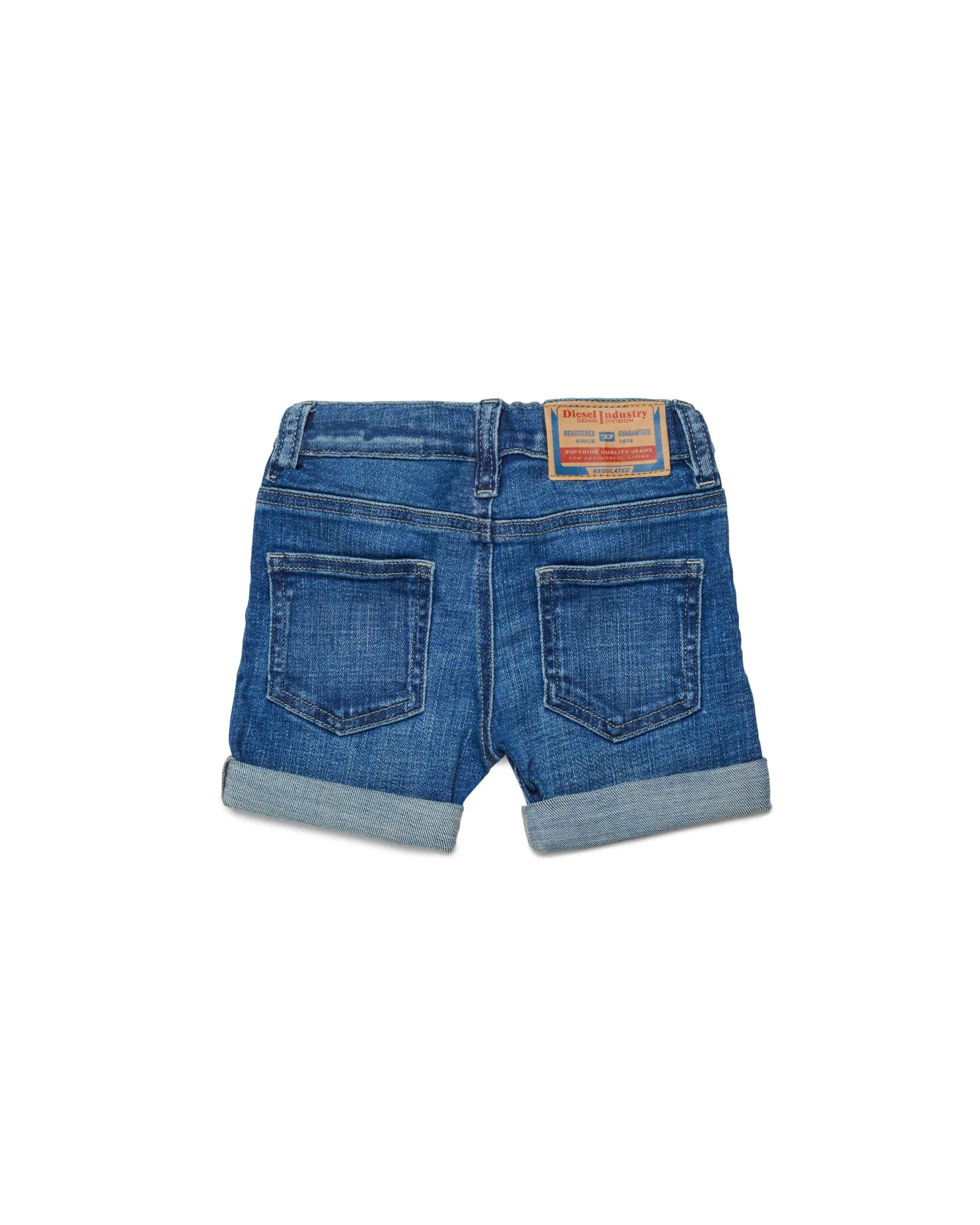 Diesel Kids Bermuda in denim Blu per Neonati