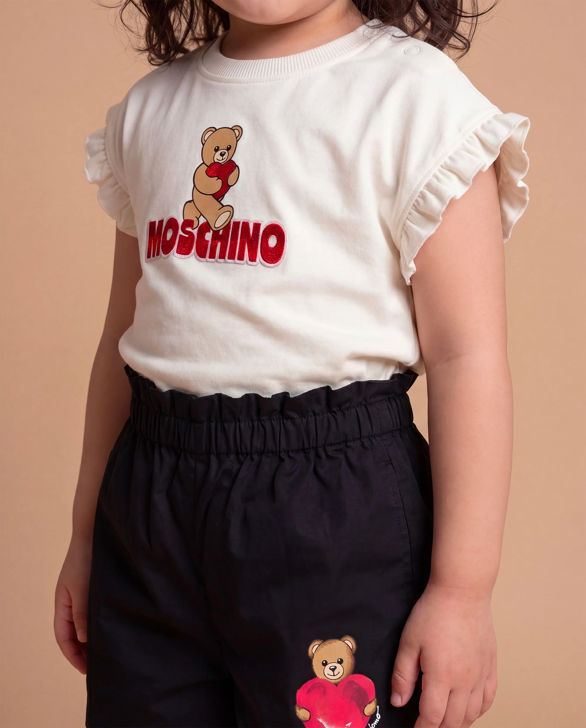 Moschino Kids T-Shirt con Teddy Bear Bianco per Neonate