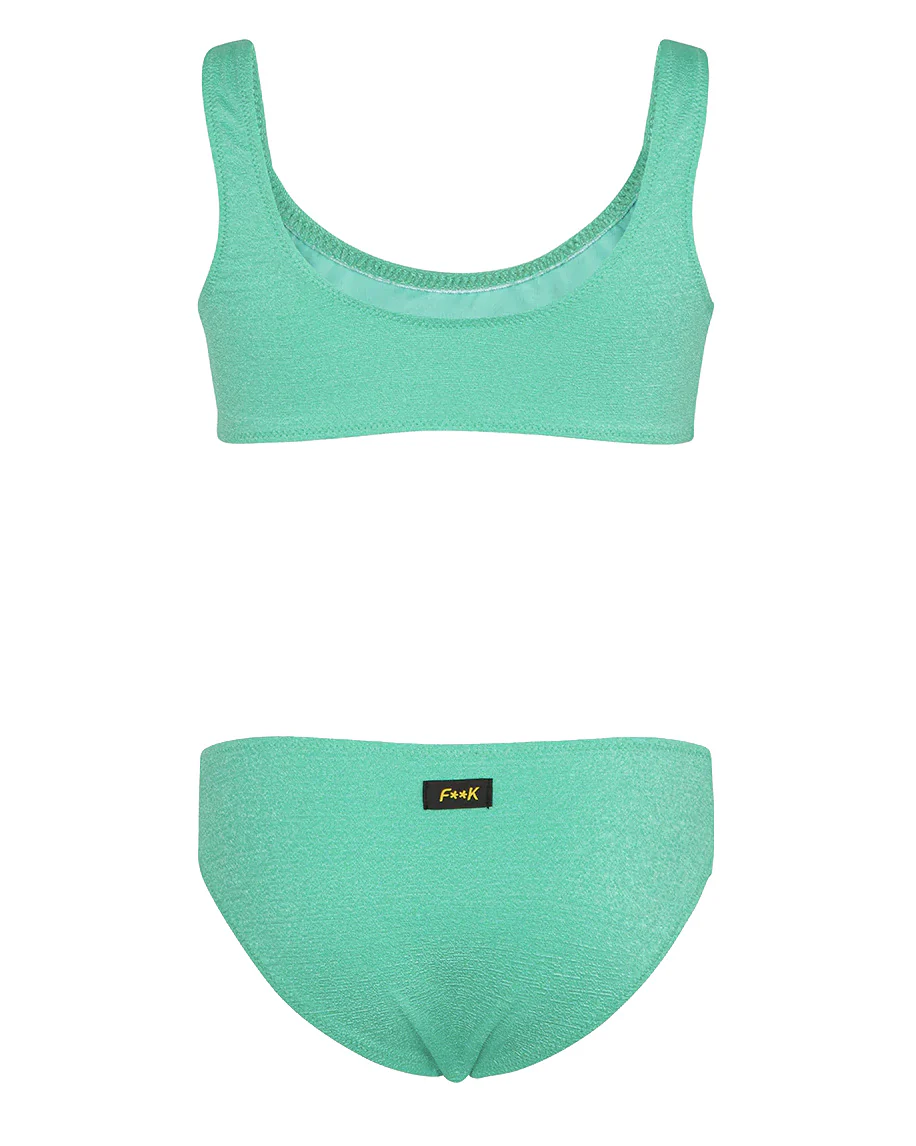 F**K Kids Costume a Fascia Verde Acqua per Bambine