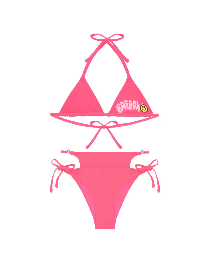 Barrow Kids Costume Bikini Fucsia con Logo per Bambine