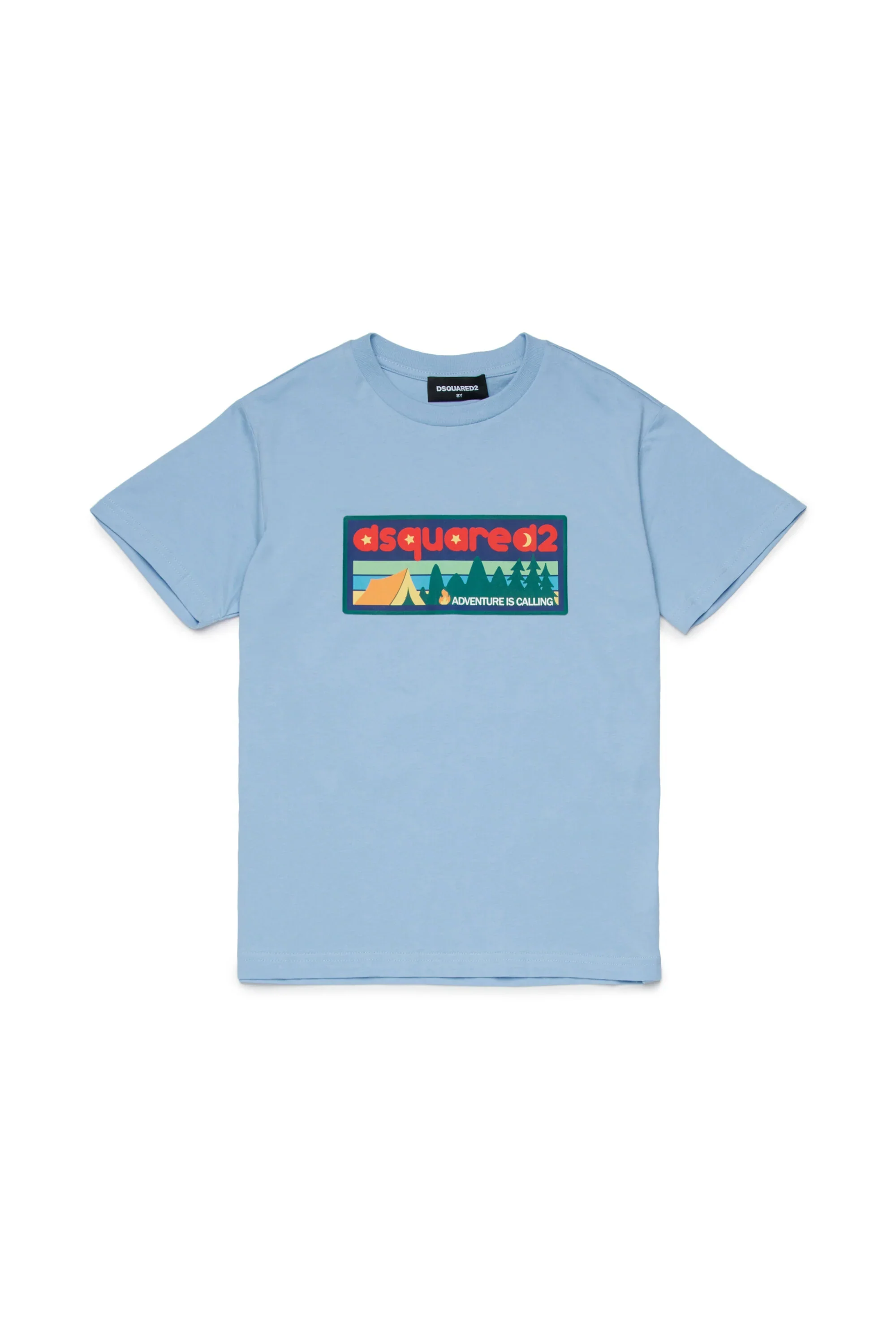 Dsquared2 Kids T-shirt Azzurra con Logo Stampato per Bambini