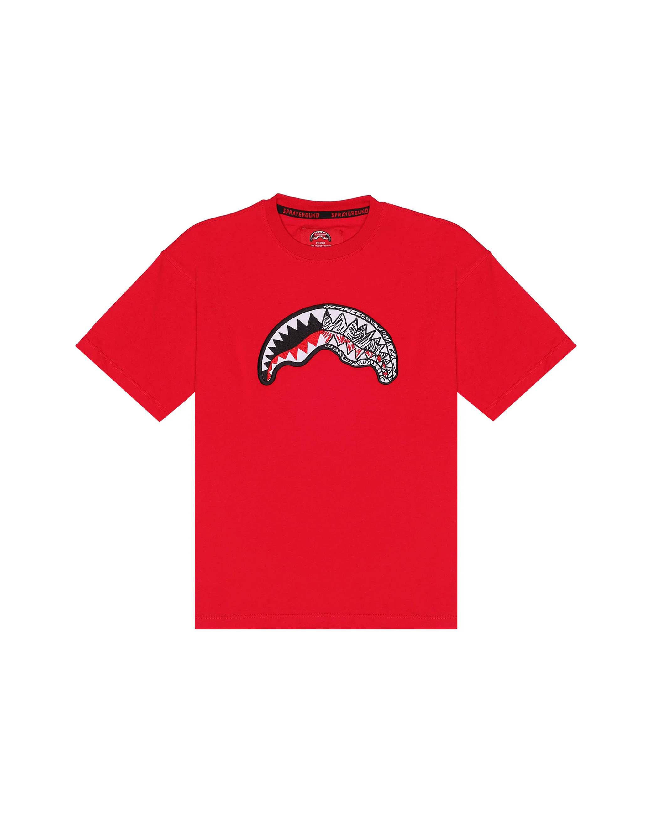 Sprayground Kids T-Shirt Rosso con Stampa Logo per Bambini