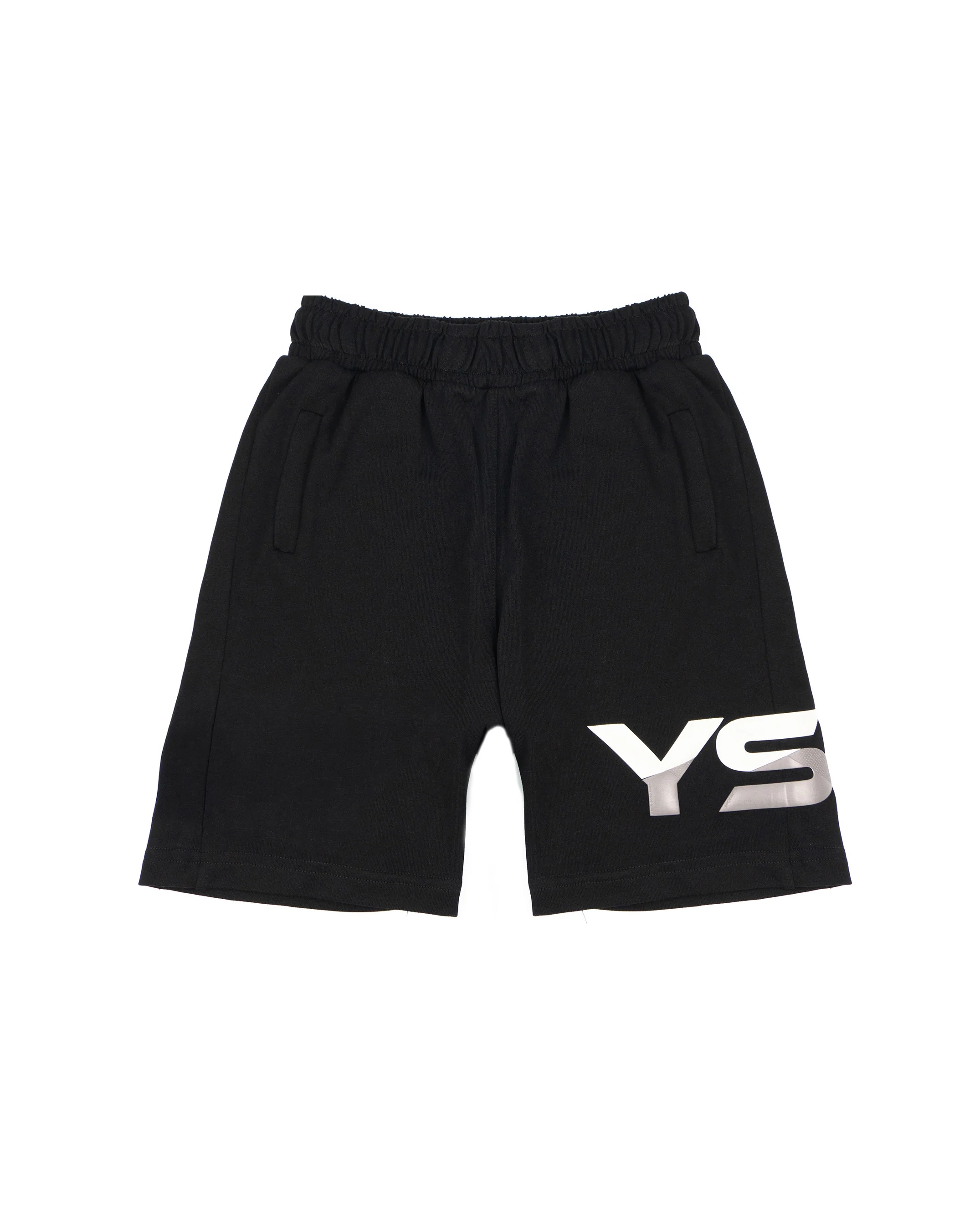Yes London Kids Bermuda Nero con Stampa Logo per Bambini
