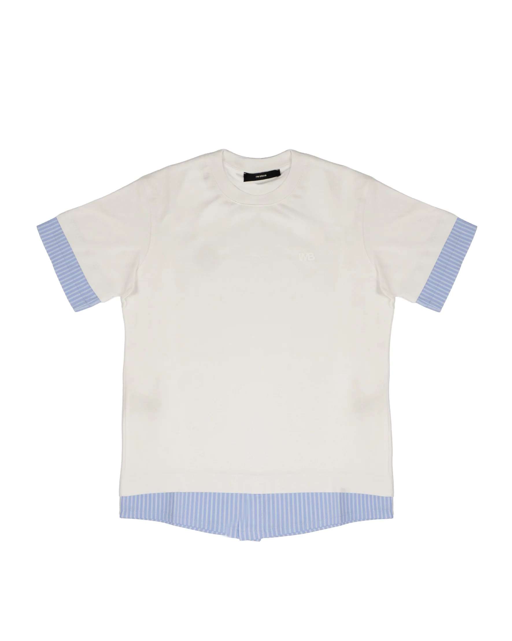 I'M Brian Kids T-Shirt Bianco con Inserto Camicia per Bambini