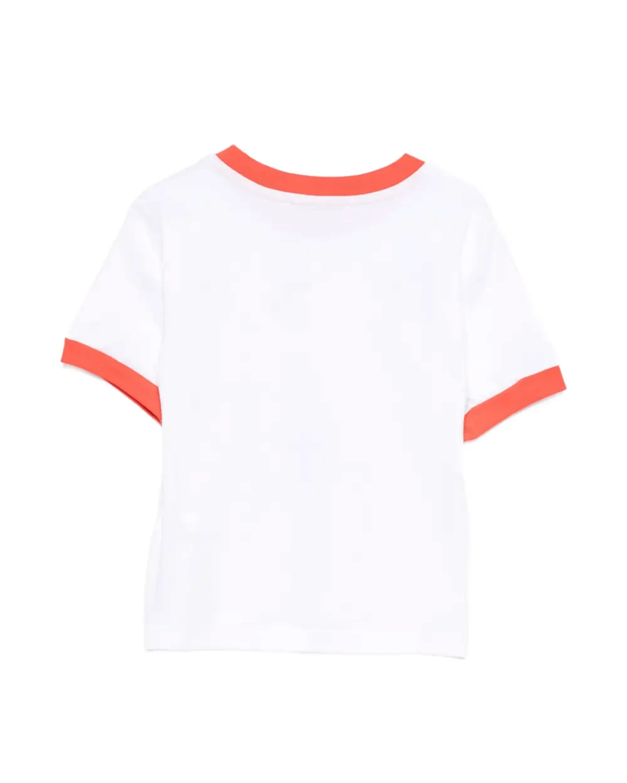 Msgm Kids T-Shirt Bianco/Corallo con Stampa per Bambine