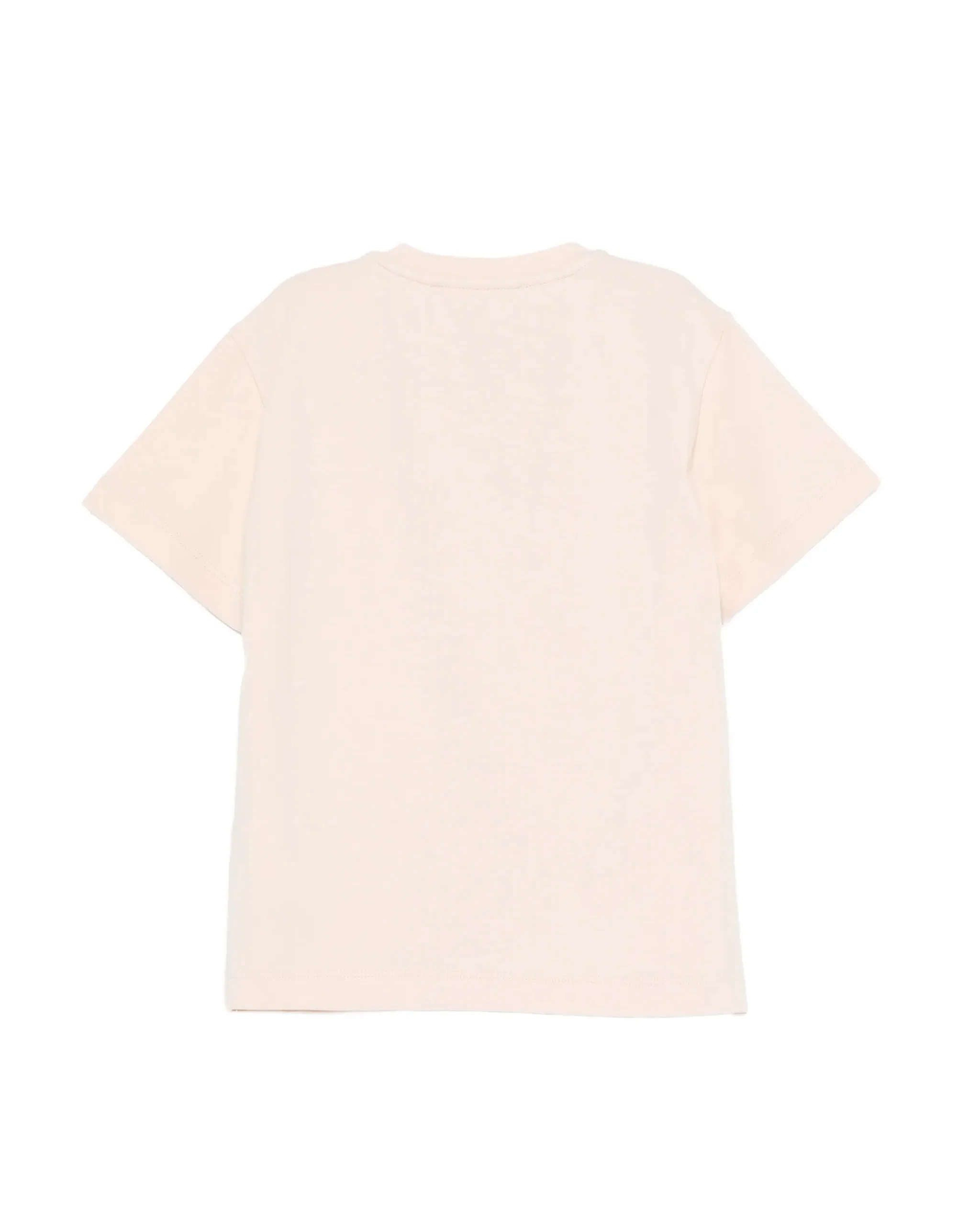 Elisabetta Franchi La Mia Bambina T-shirt Rosa con Logo Effetto Metallico Oro per Neonate