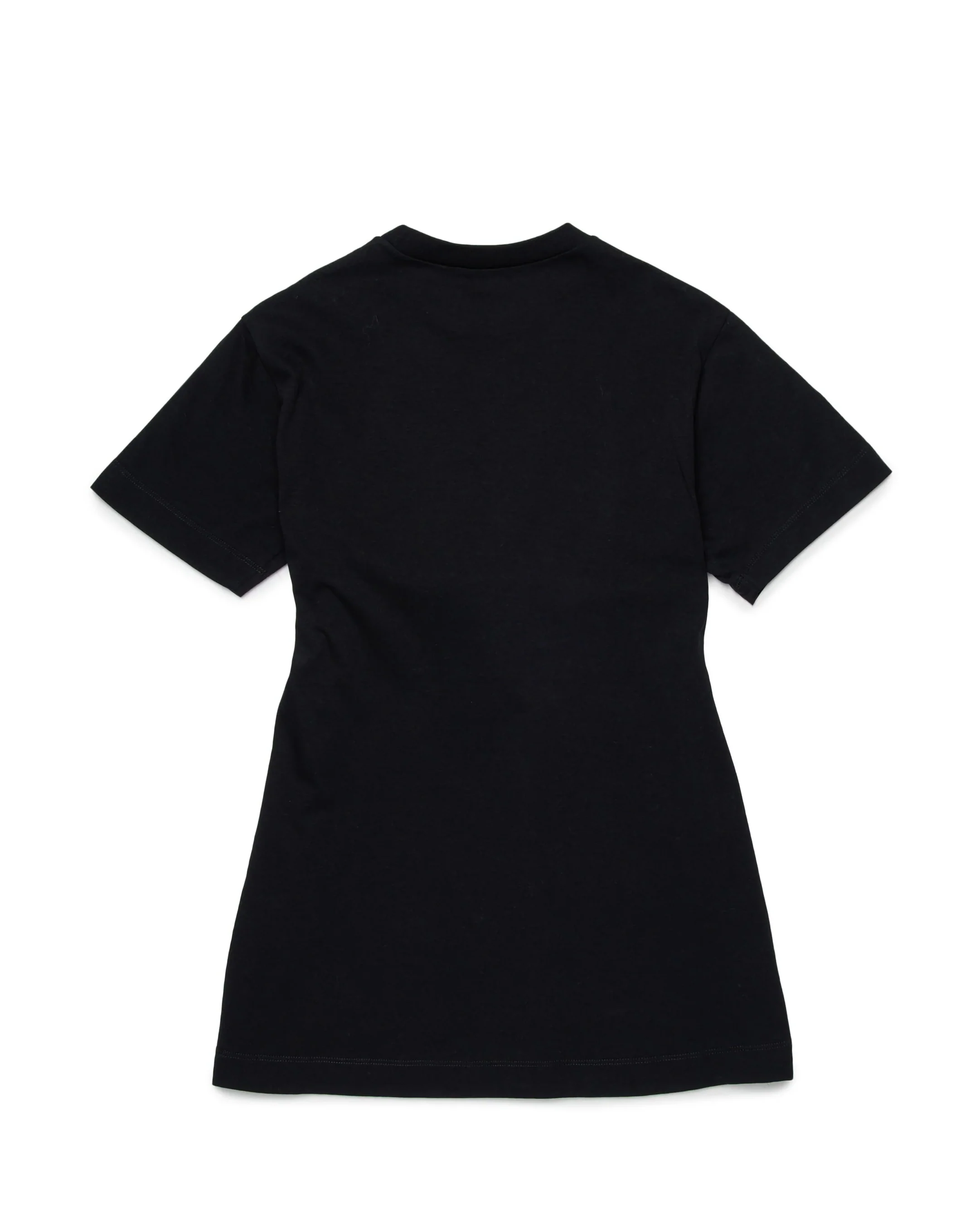 N21 Kids Abito Nero con Maxi Stampa Logo per Bambine