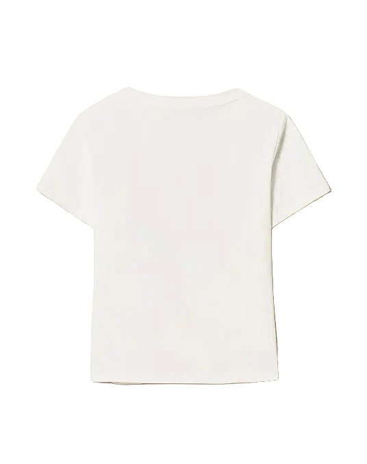 Twinset Kids T-Shirt Bianco con Stampa per Bambine