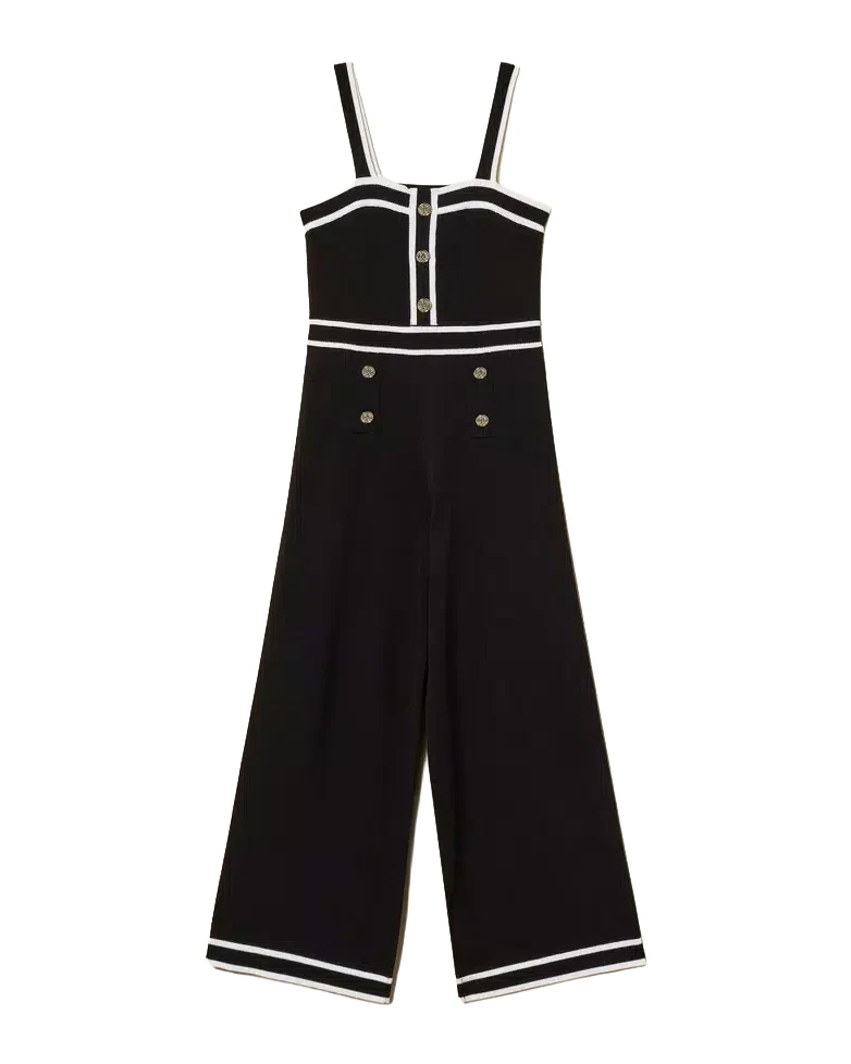 Twinset Kids Tuta Intera Nero e Bianco per Bambine