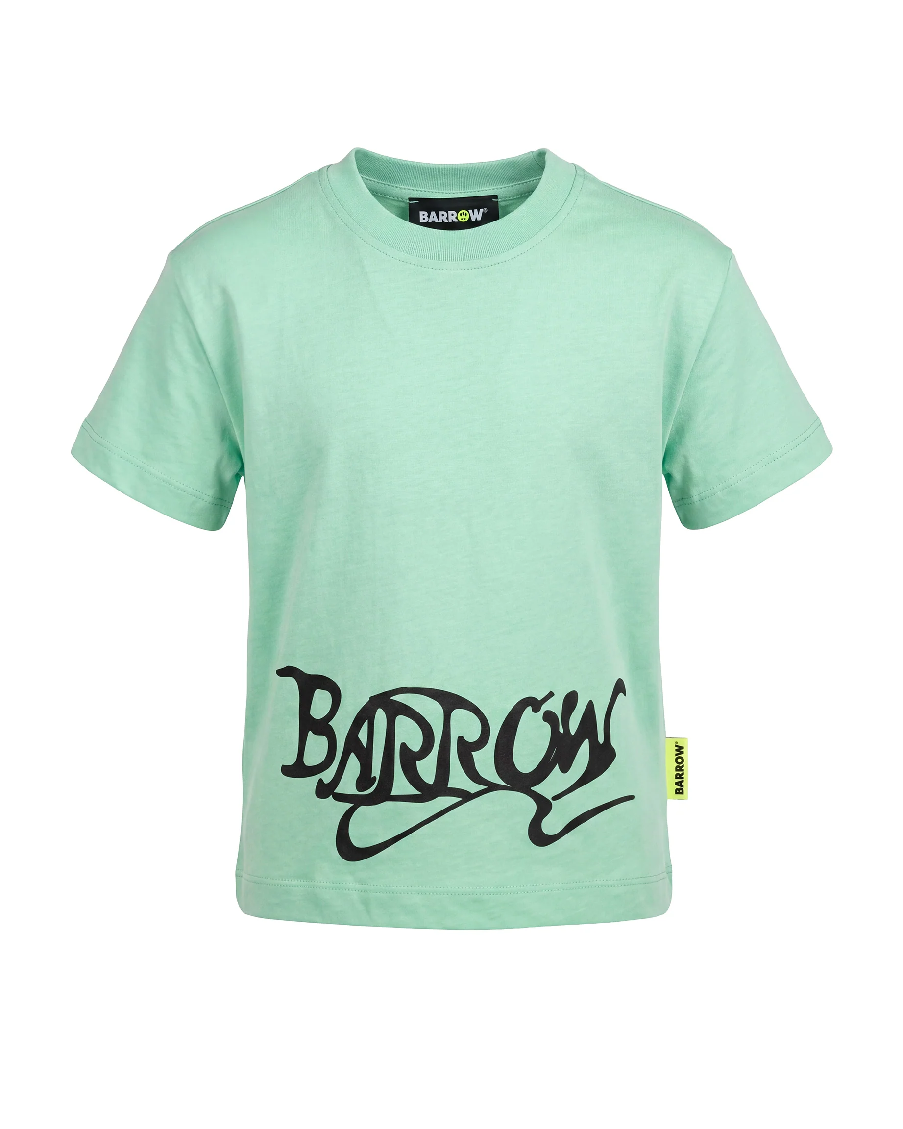 Barrow Kids t-Shirt Verde con Stampa Logo per Bambine