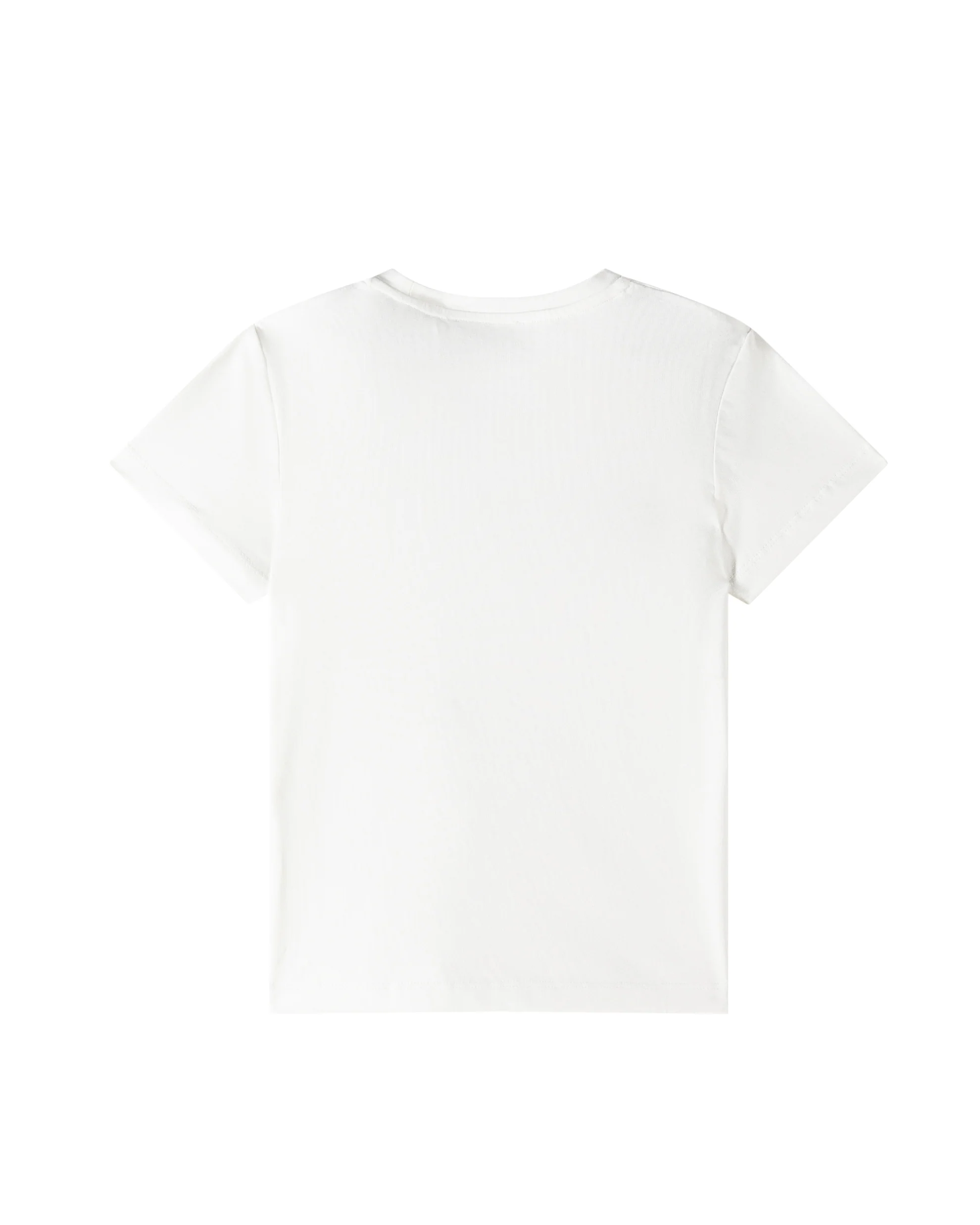 Patrizia Pepe Kids T-Shirt Bianca con Strass Azzurro per Bambine