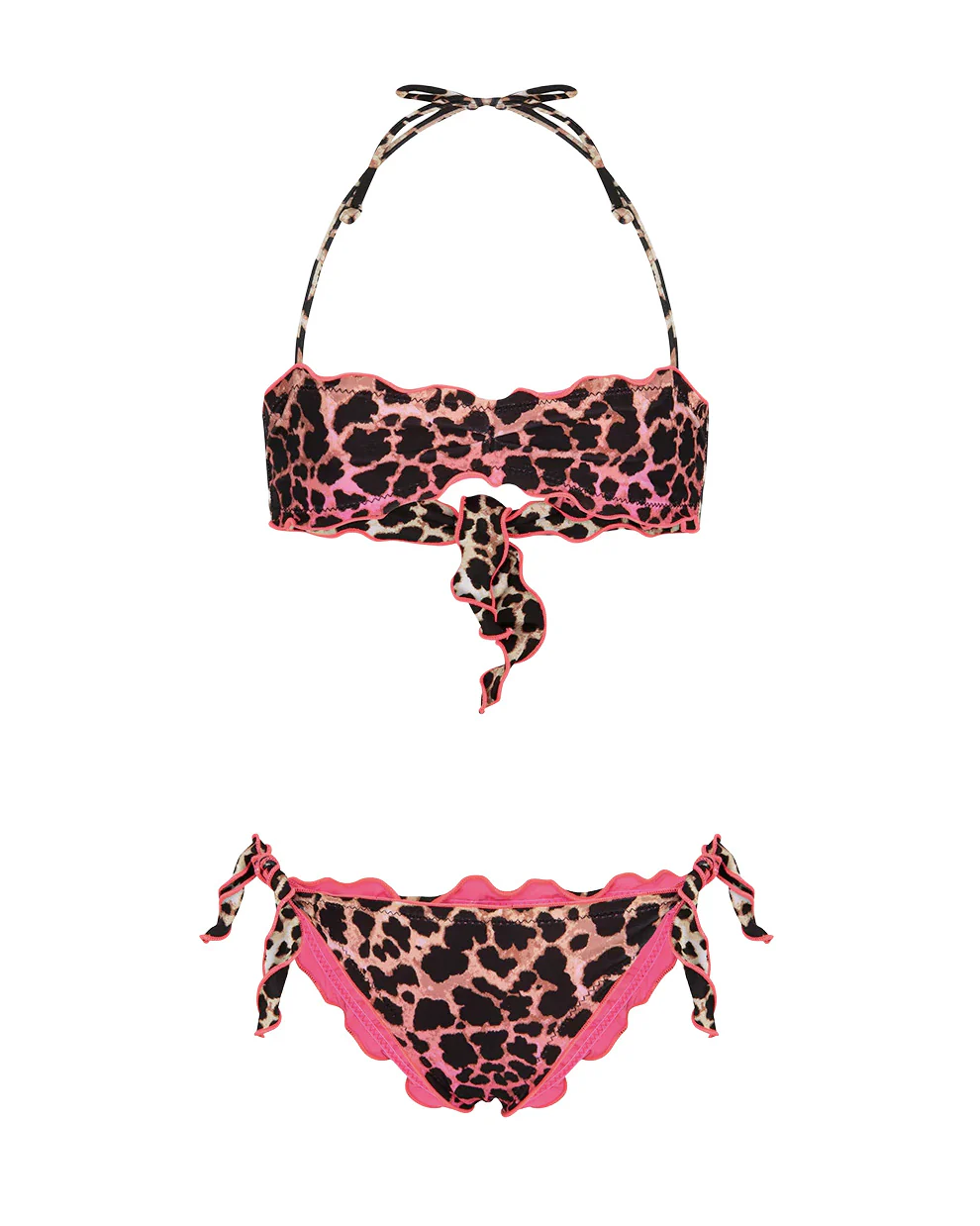 F**K Kids Costume Fantasia Leopardato Rosa per Bambine