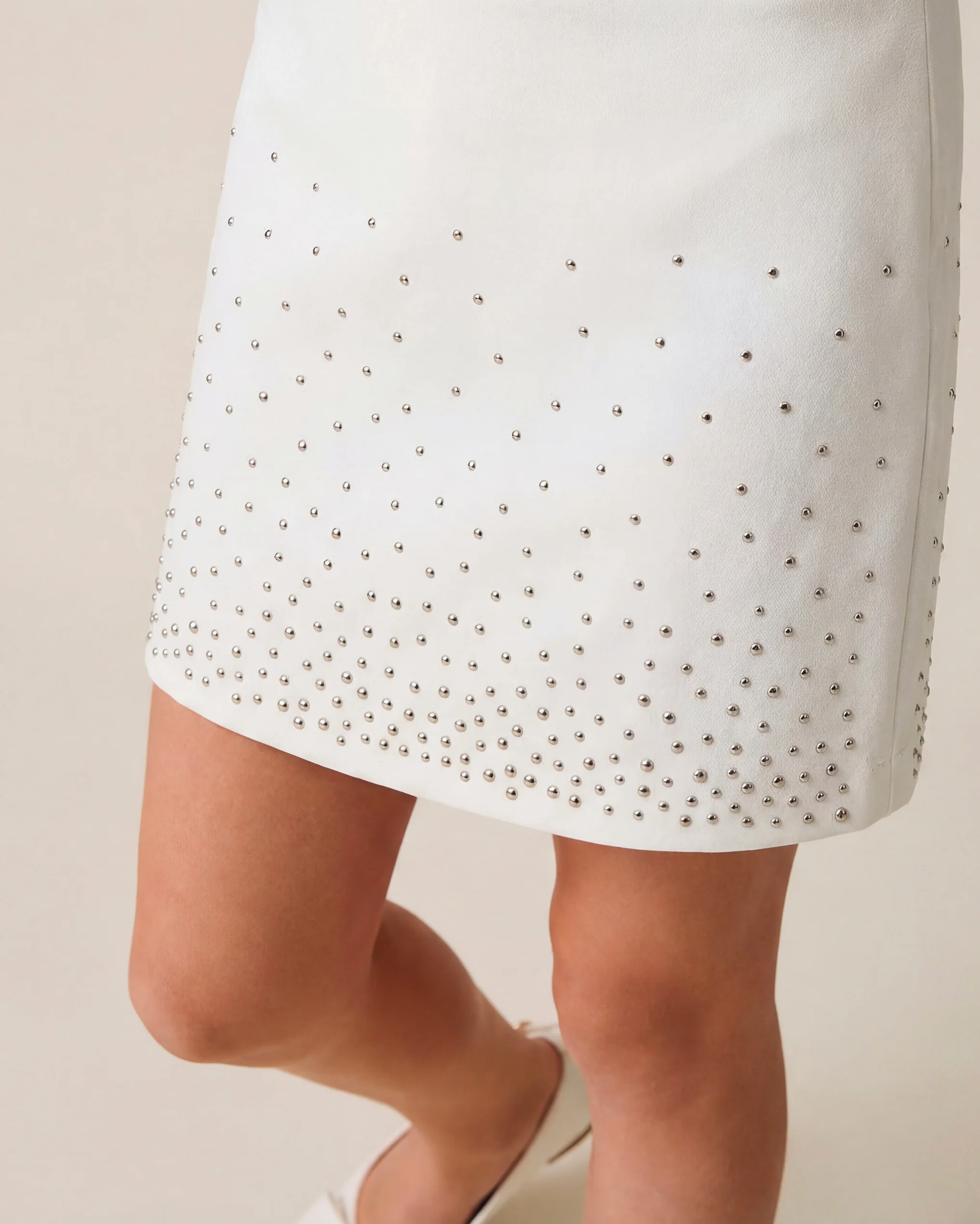Patrizia Pepe Kids Gonna Bianco con Strass per Bambine