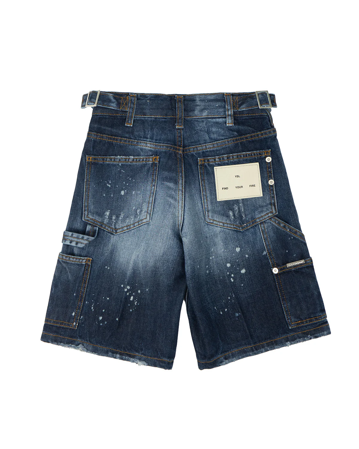 Yes London Kids Bermuda in Denim Effetto Sfumato per Bambini