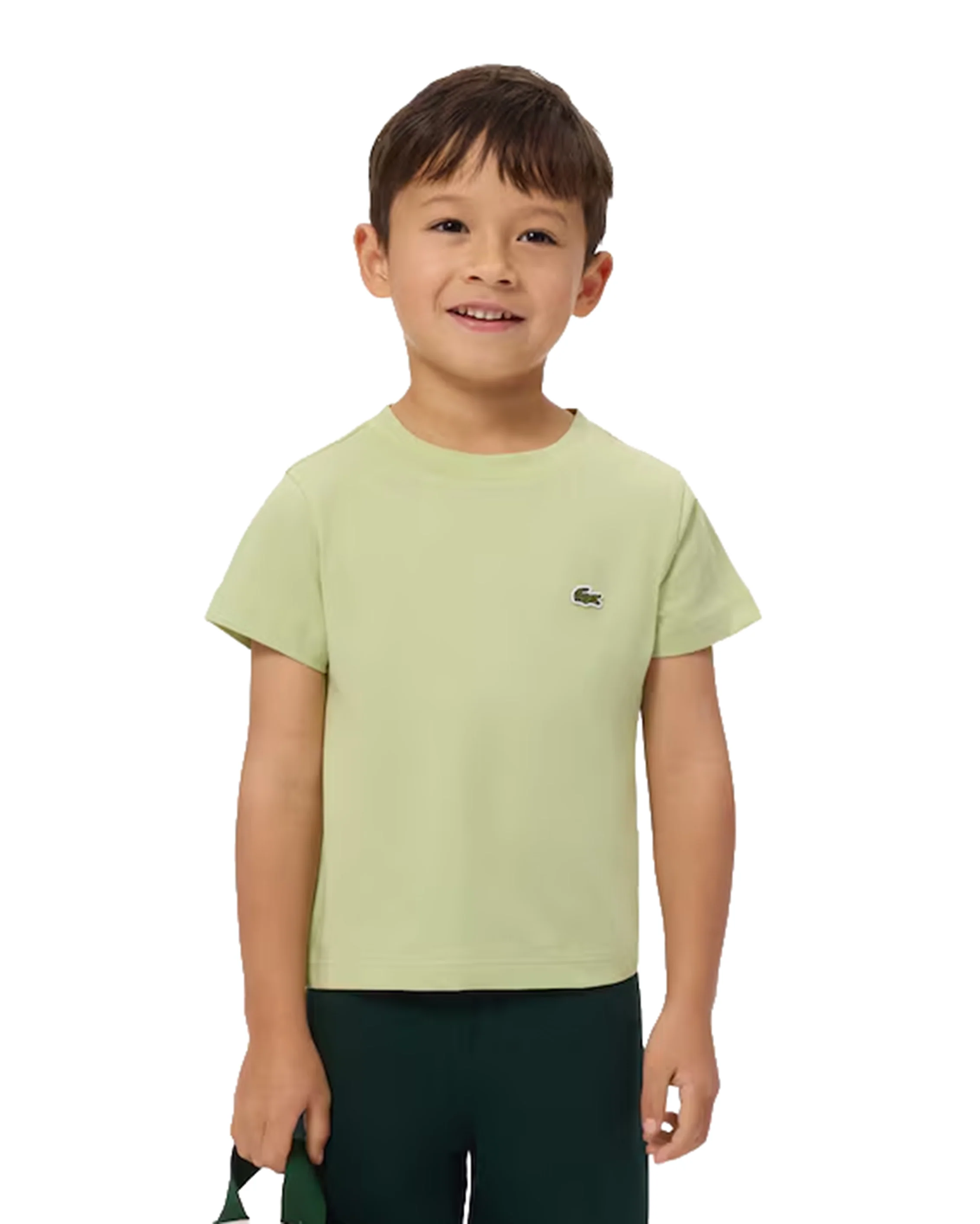 Lacoste Kids T-Shirt Verde con Ricamo Logo Unisex