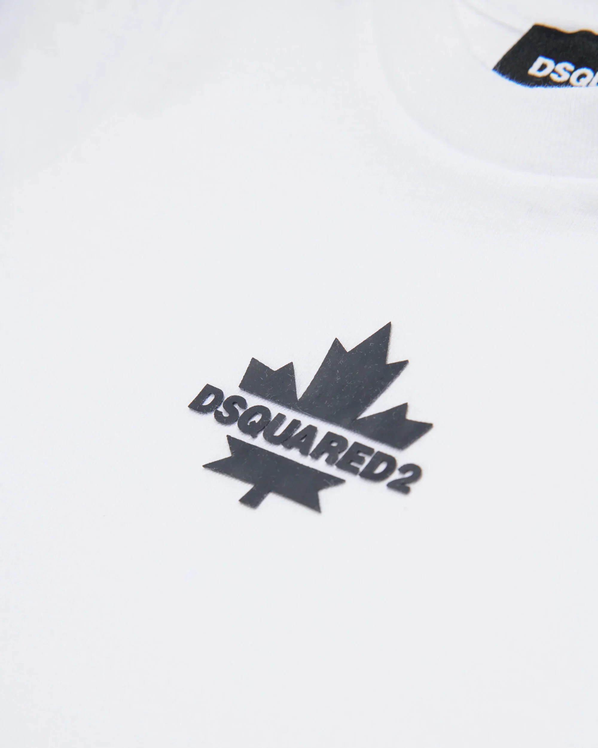 Dsquared Kids T-shirt con Stampa Logo Apertura Spalla con Bottoni con Neonati