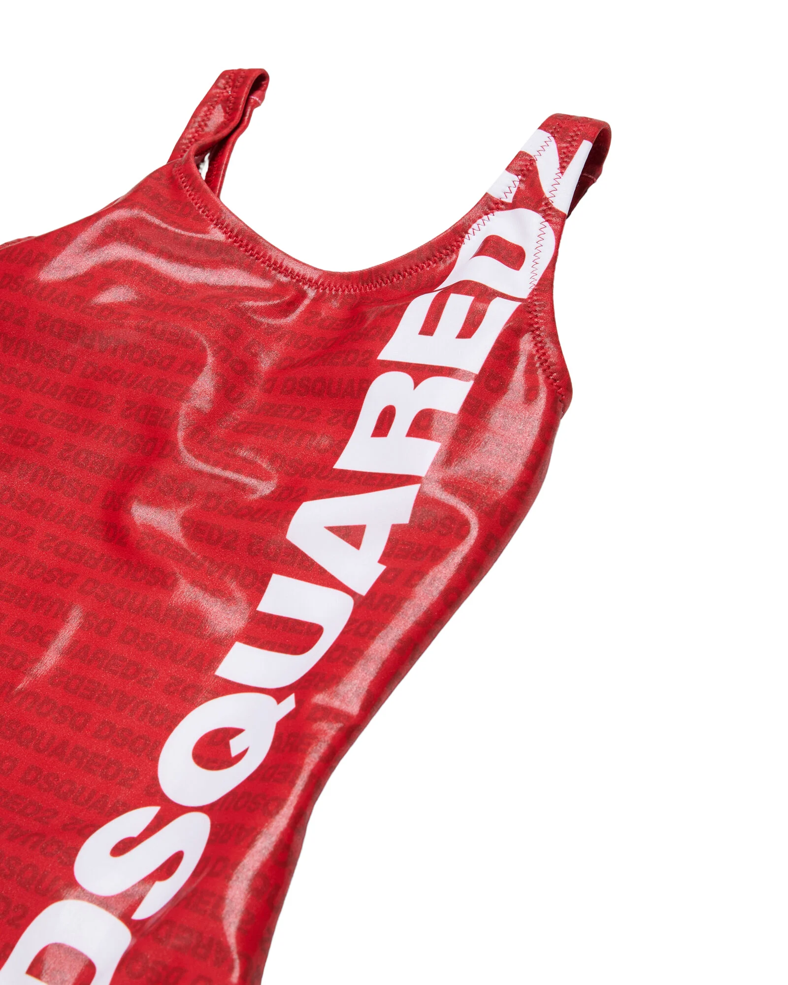 Dsquared2 Kids Costume Intero Rosso All-Over per Bambine