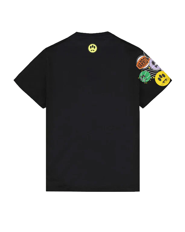 Barrow Kids T-Shirt Nero Fantasia Stickers Unisex