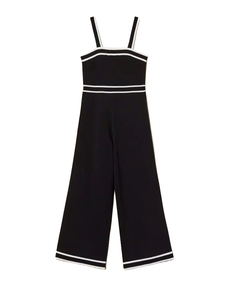 Twinset Kids Tuta Intera Nero e Bianco per Bambine