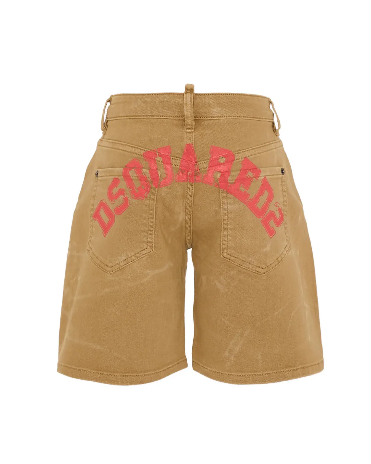 Dsquared2 Kids Bermuda Marrone con Stampa Logo sul Retro per Bambini