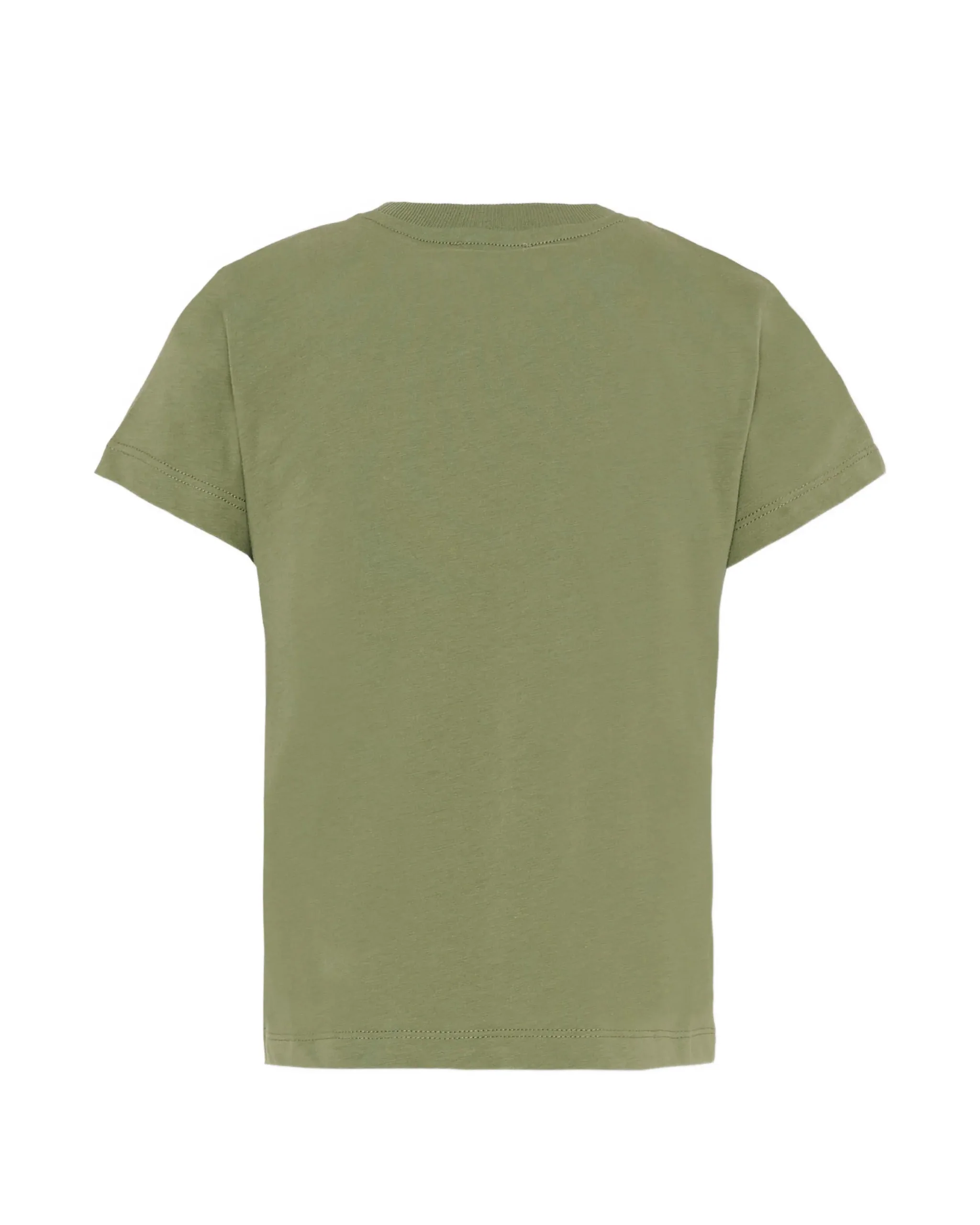 Moschino Kids T-Shirt Verde con Piccolo Logo Teddy Bear per Bambini