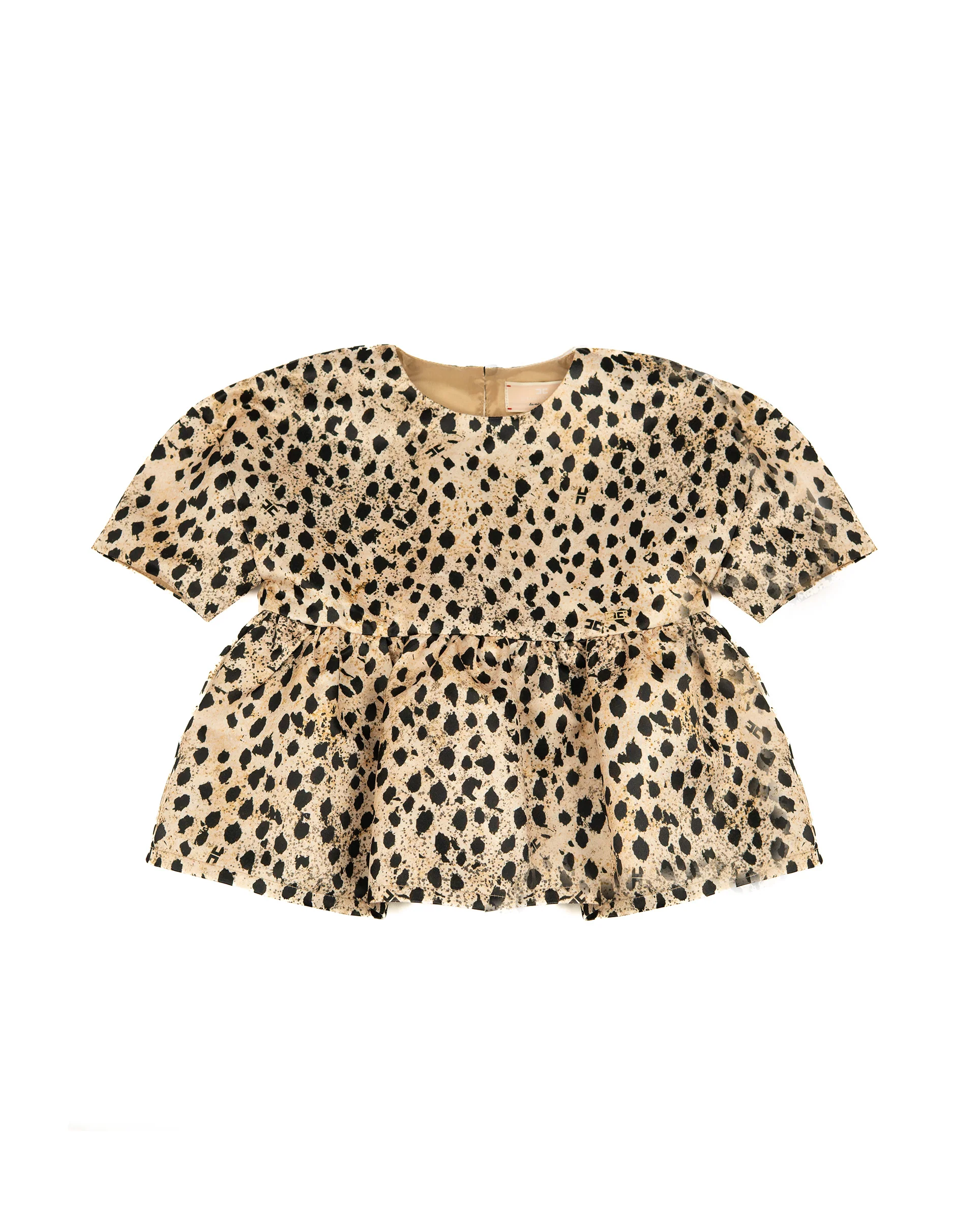 Elisabetta Franchi la Mia Bambina Camicia con Motivo Animalier per Bambine