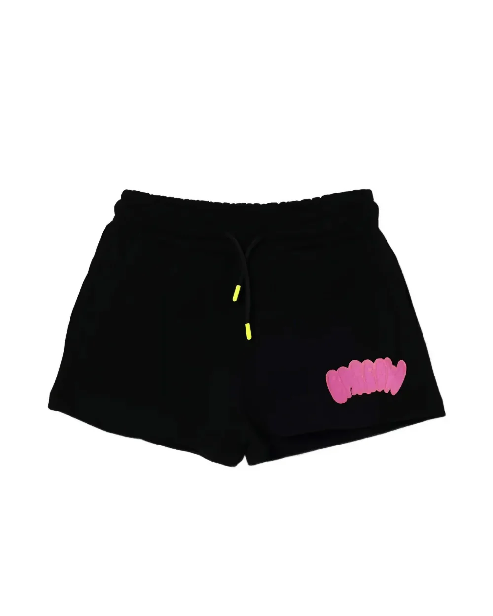Barrow Kids Short Nero con Logo Fucsia per Bambine