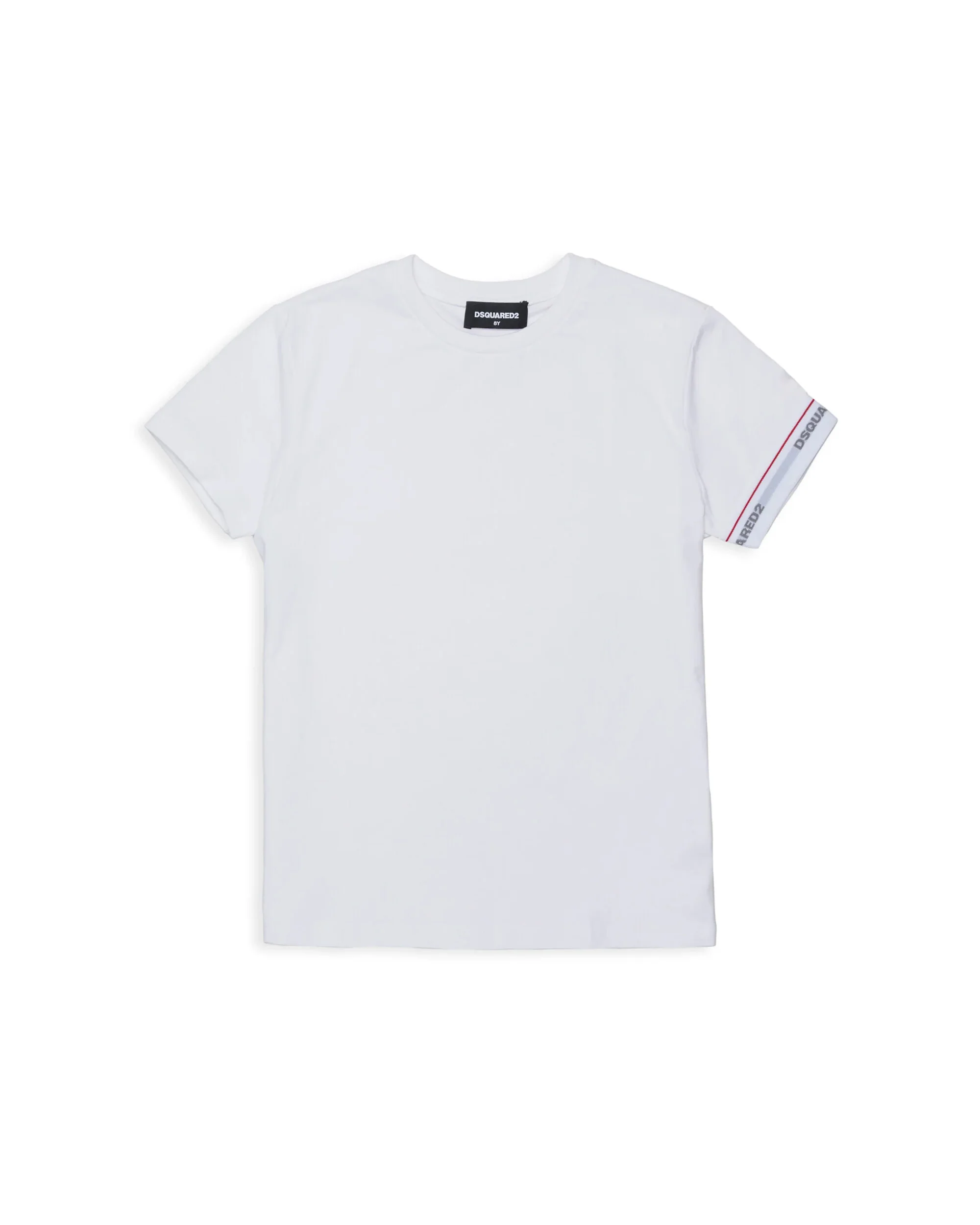 Dsquared2 Kids T-Shirt Bianca con Dettaglio Manica per Bambini
