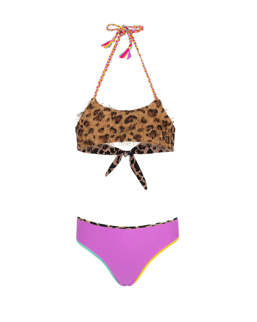 F**K Kids Costume a Fascia Fantasia Leopardato e Viola per Bambine