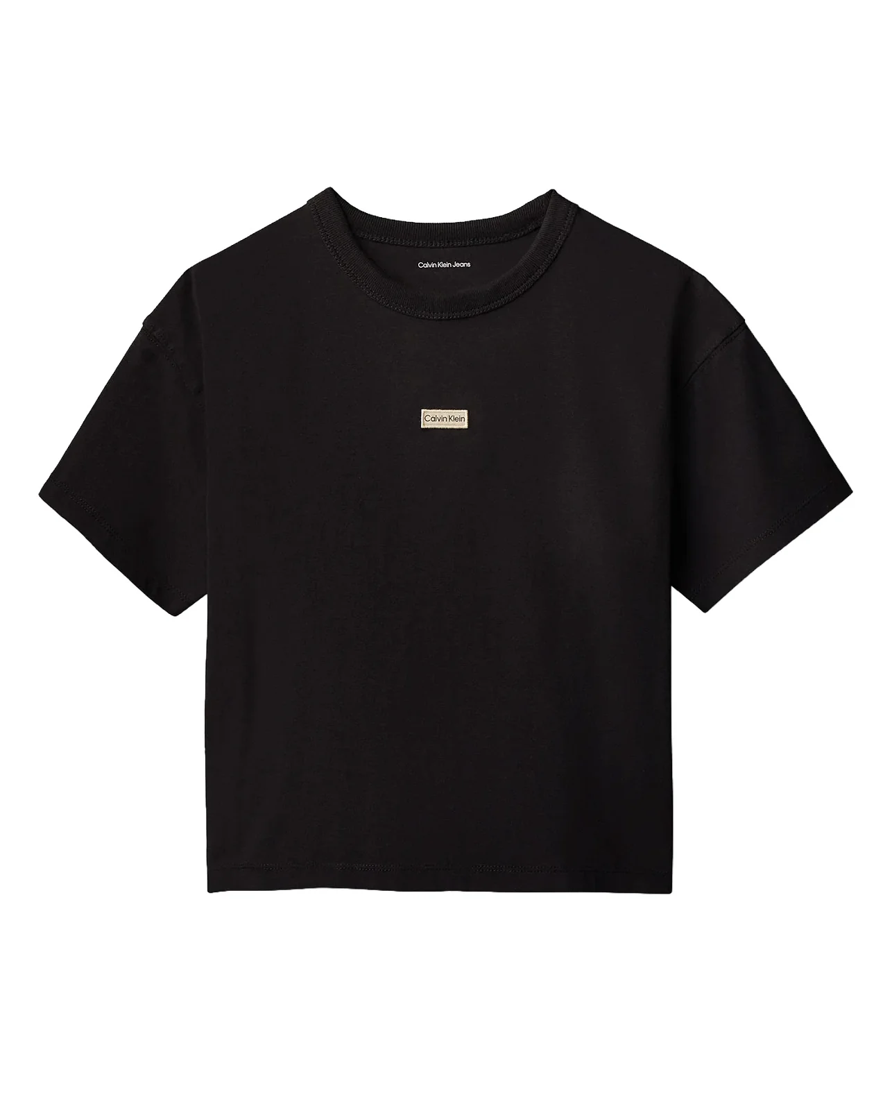Calvin Klein Kids T-Shirt Nero con Logo per Bambini