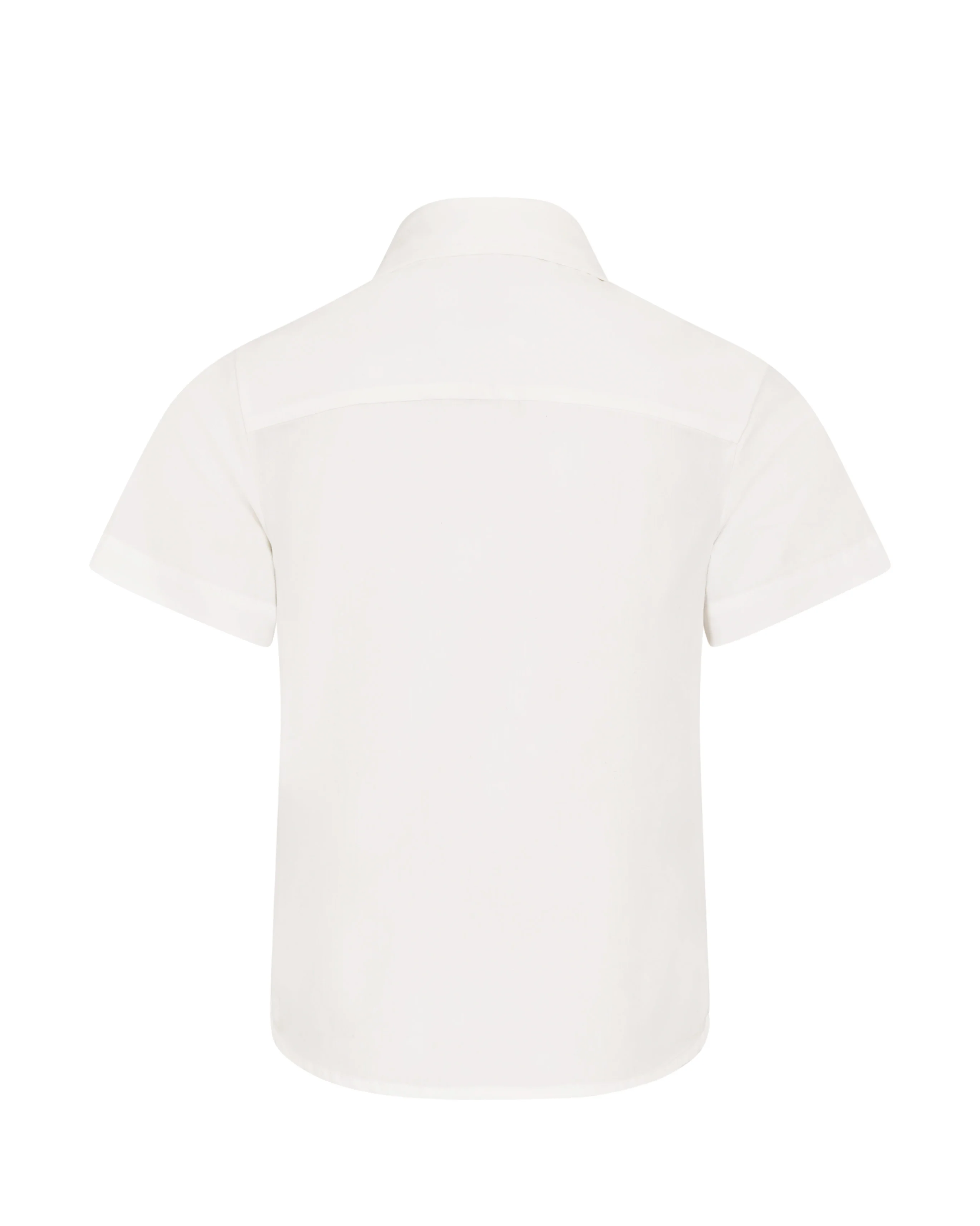 Fay Kids Camicia Bianca/Beige con Applicazione Gilet per Bambini