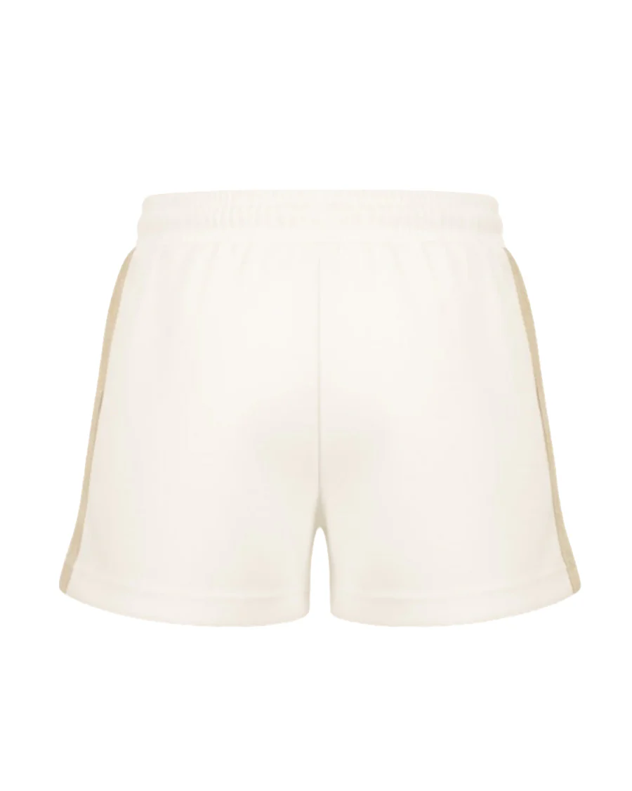 Palm Angels Kids Short Bianco con Logo Fucsia per Bambine