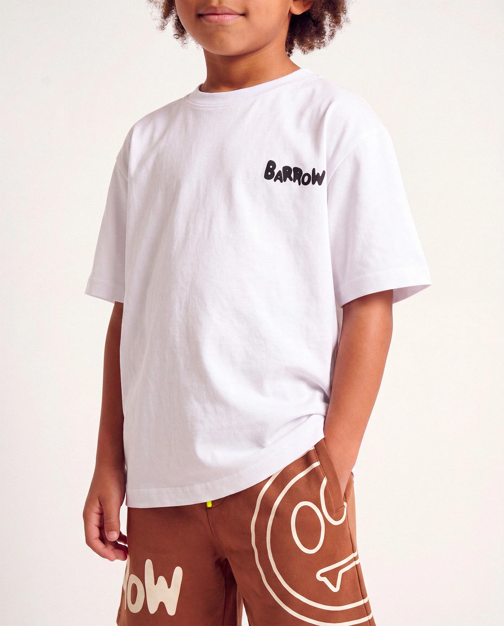 Barrow Kids T-Shirt Off-White con Logo Unisex