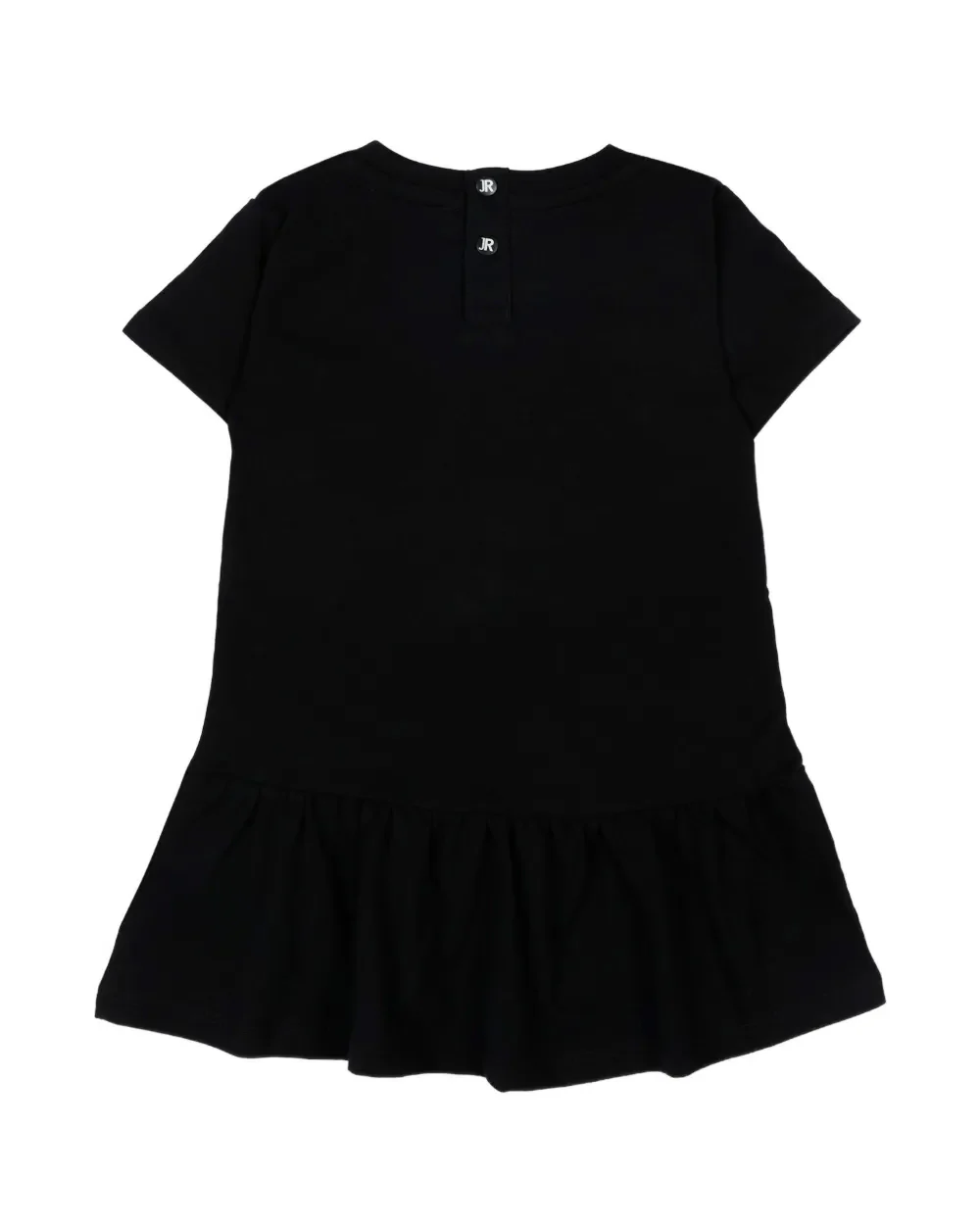 John Richmond Kids Abito Nero con Logo Ricamato per Neonate