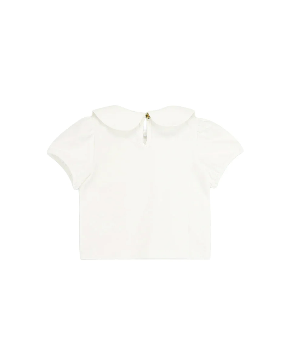Angel's Face Kids Cassie Top Panna con Ricamo per Neonate