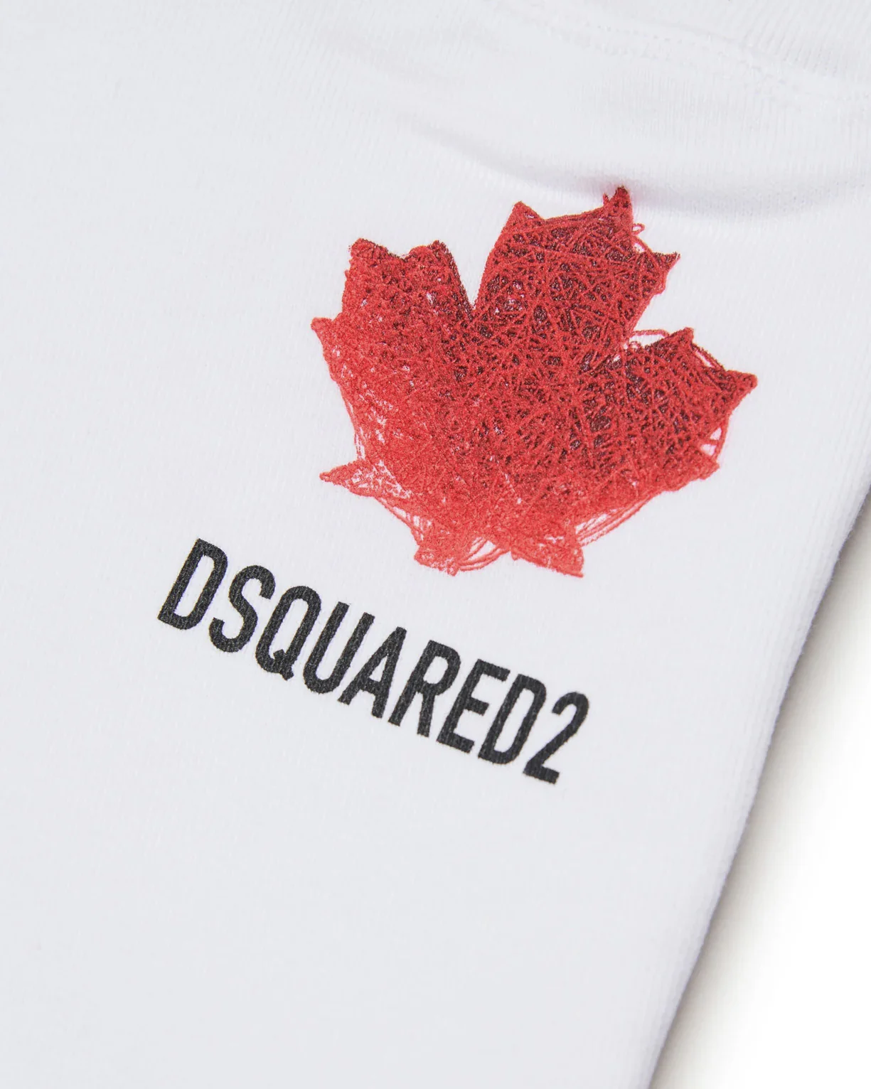 Dsquared2 Kids Bermuda Bianco con Stampa Logo per Neonati