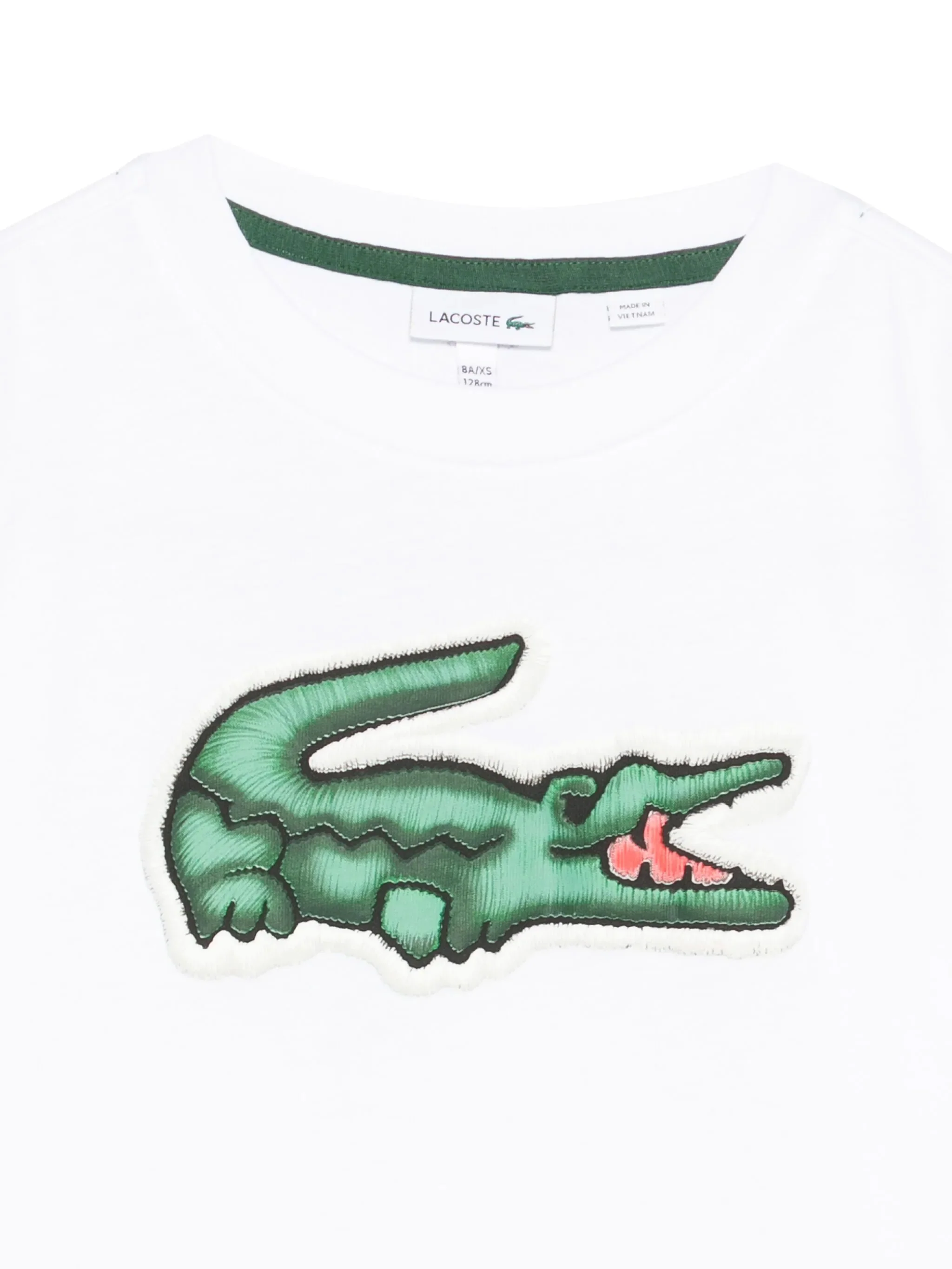 Lacoste Kids T-Shirt Bianca con Logo per Bambini