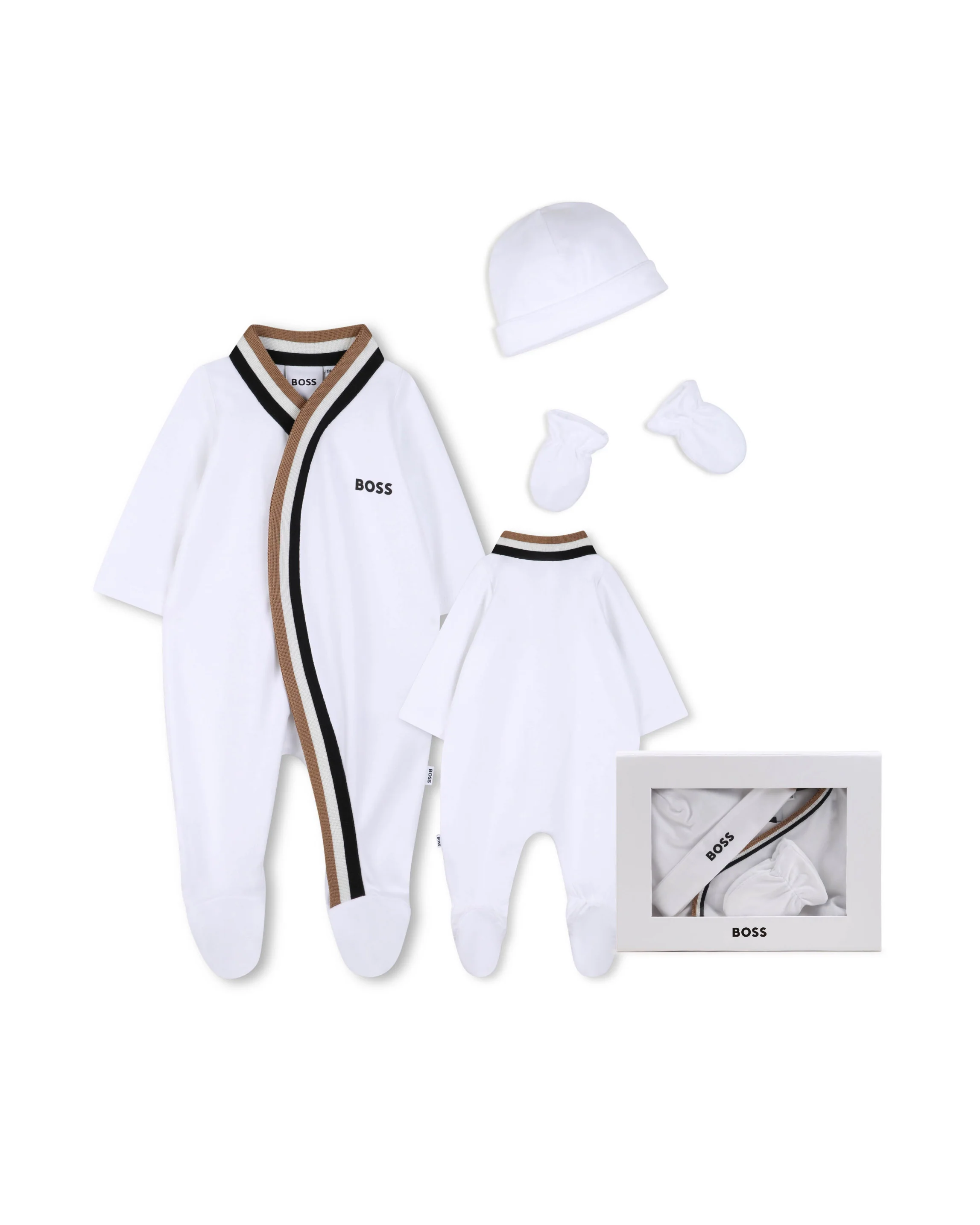 Boss Kids Set Regalo Bianco per Neonati