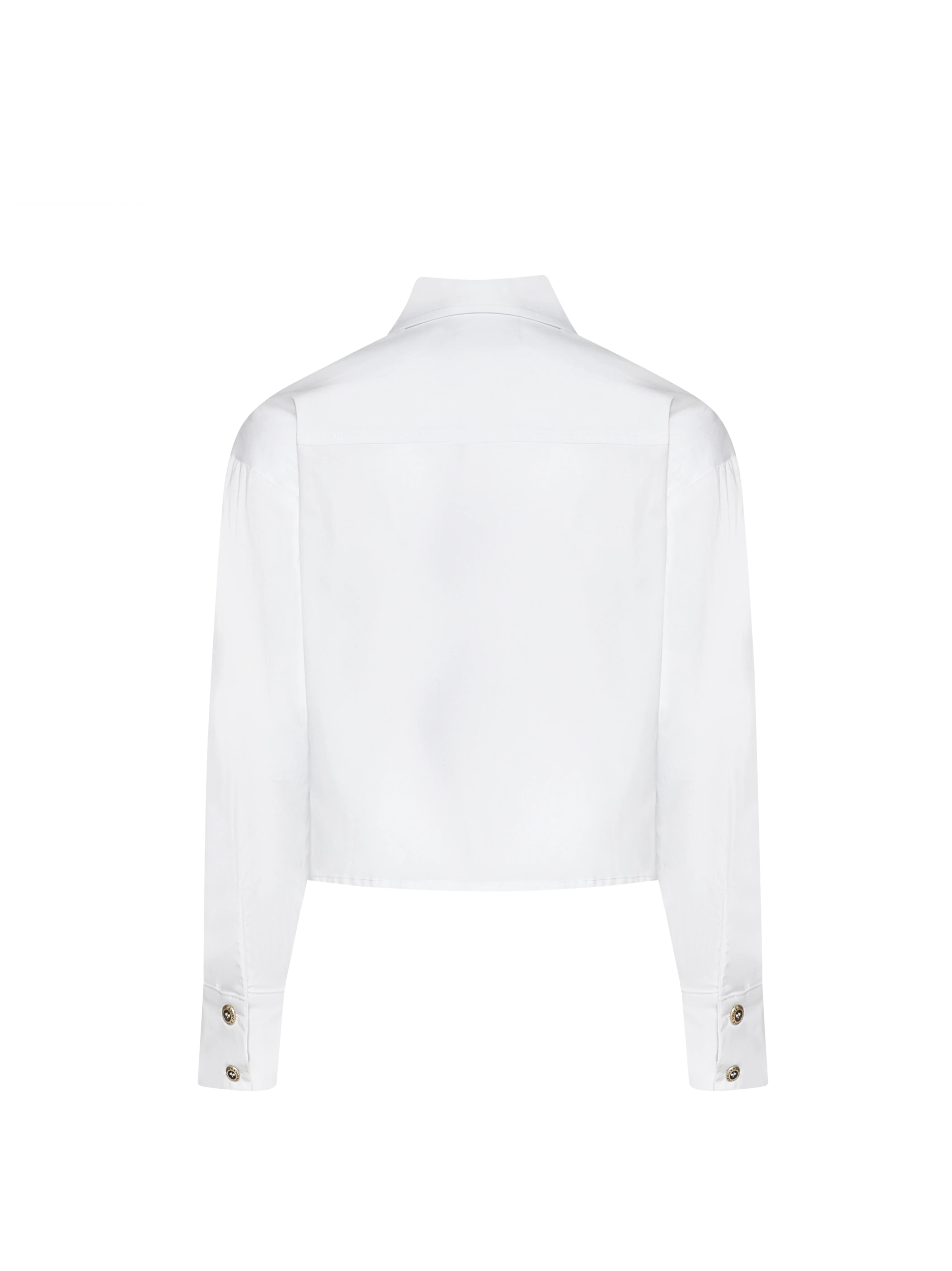 John Richmond Kids Camicia con Motivo a Stella Bianca Cropped per Bambine