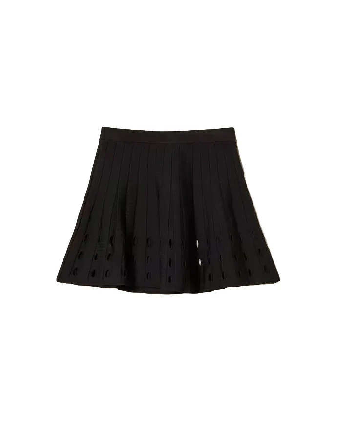 Twinset Kids Gonna Nero Plissettata per Bambine