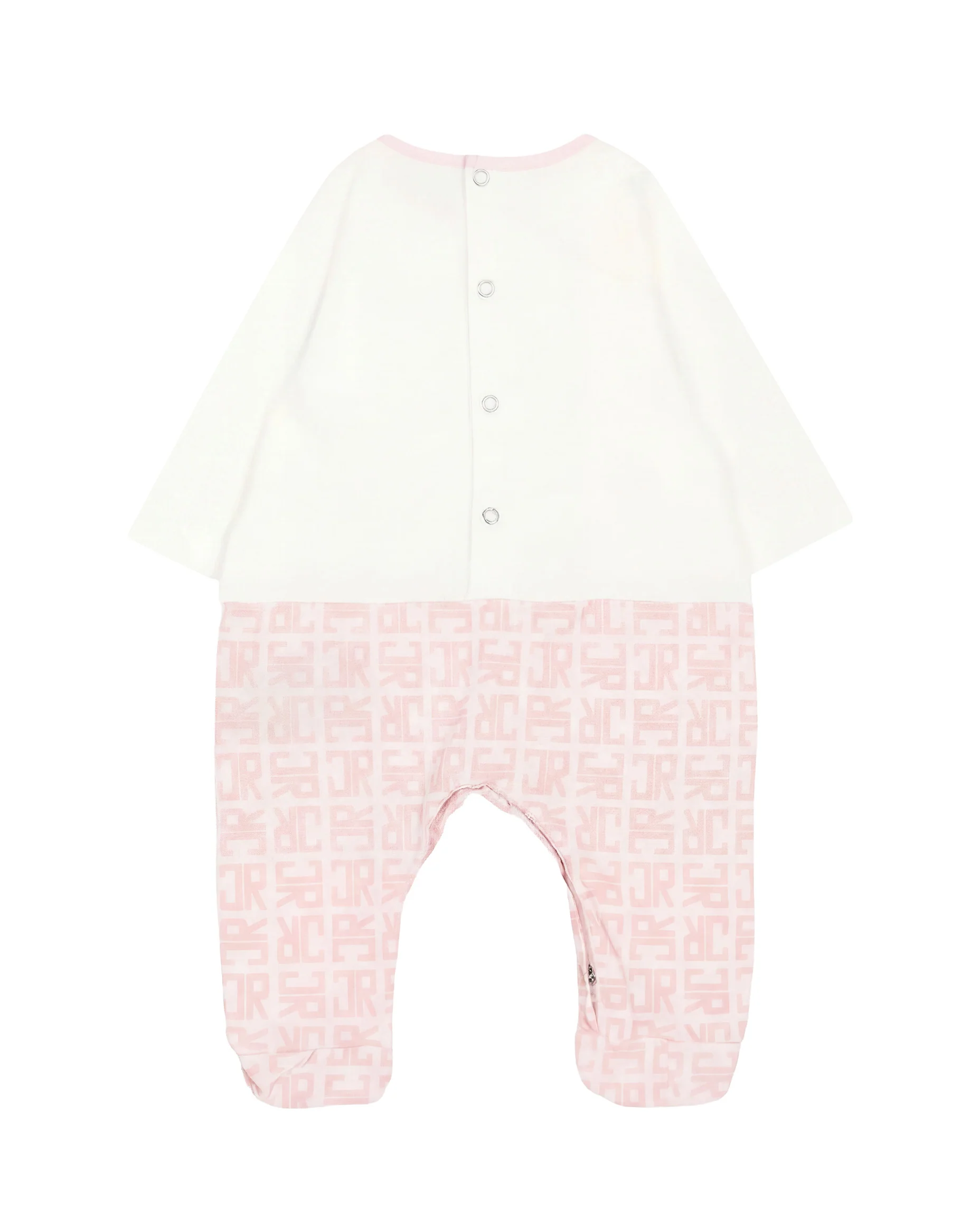 John Richmond Kit Tutina con Cappellino e Bavetta Rosa per Neonati