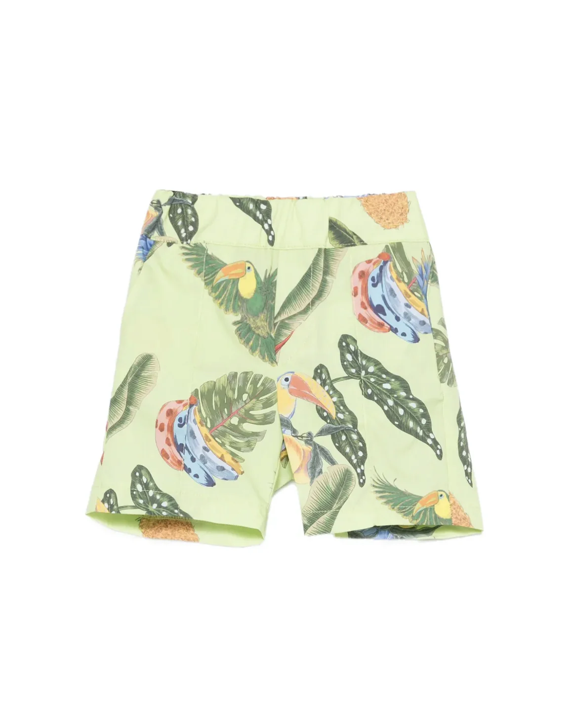 Roberto Cavalli Kids Bermuda Verde Lime a Fantasia per Neonati