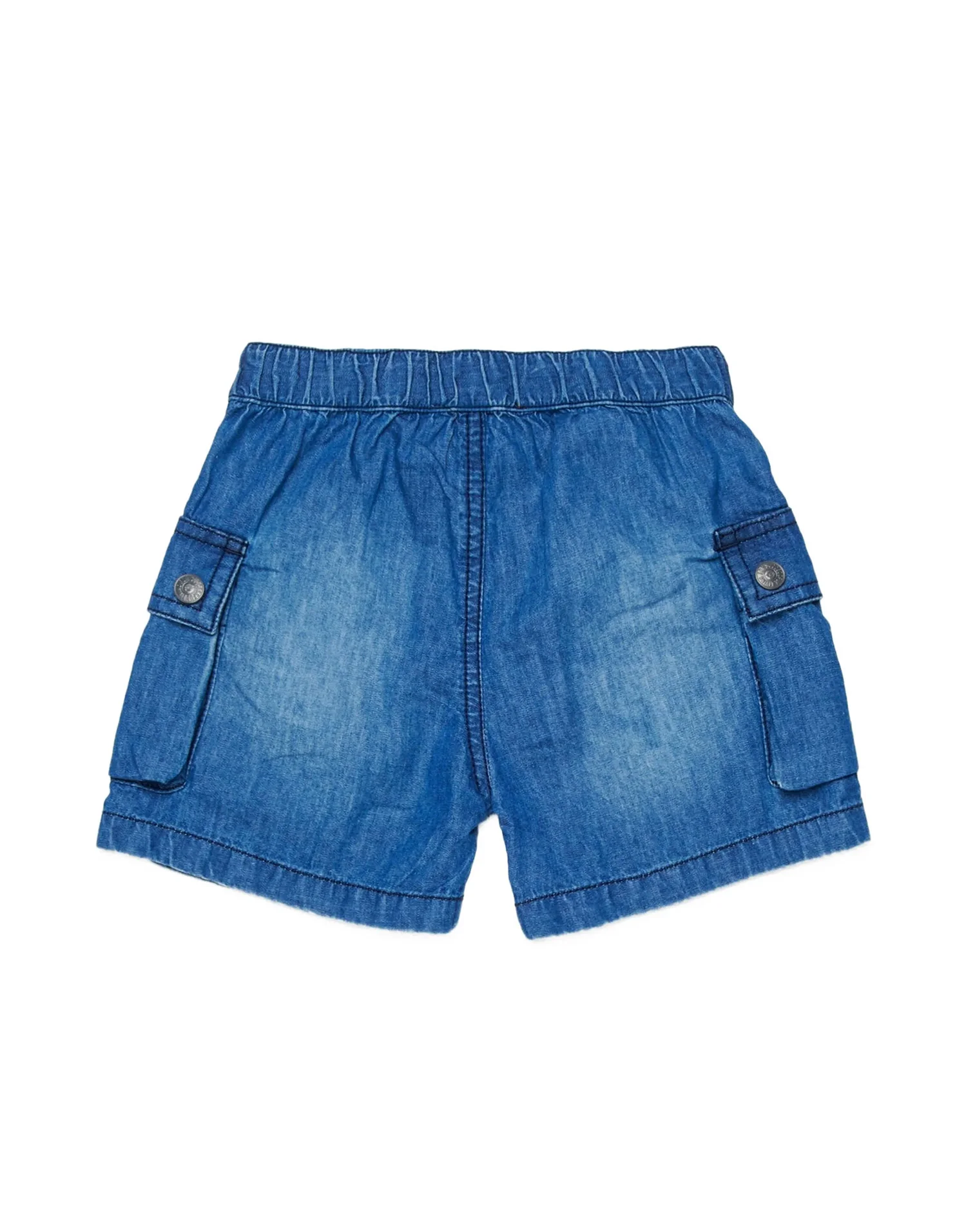 Diesel Kids Short in Denim con Tasconi per Neonati