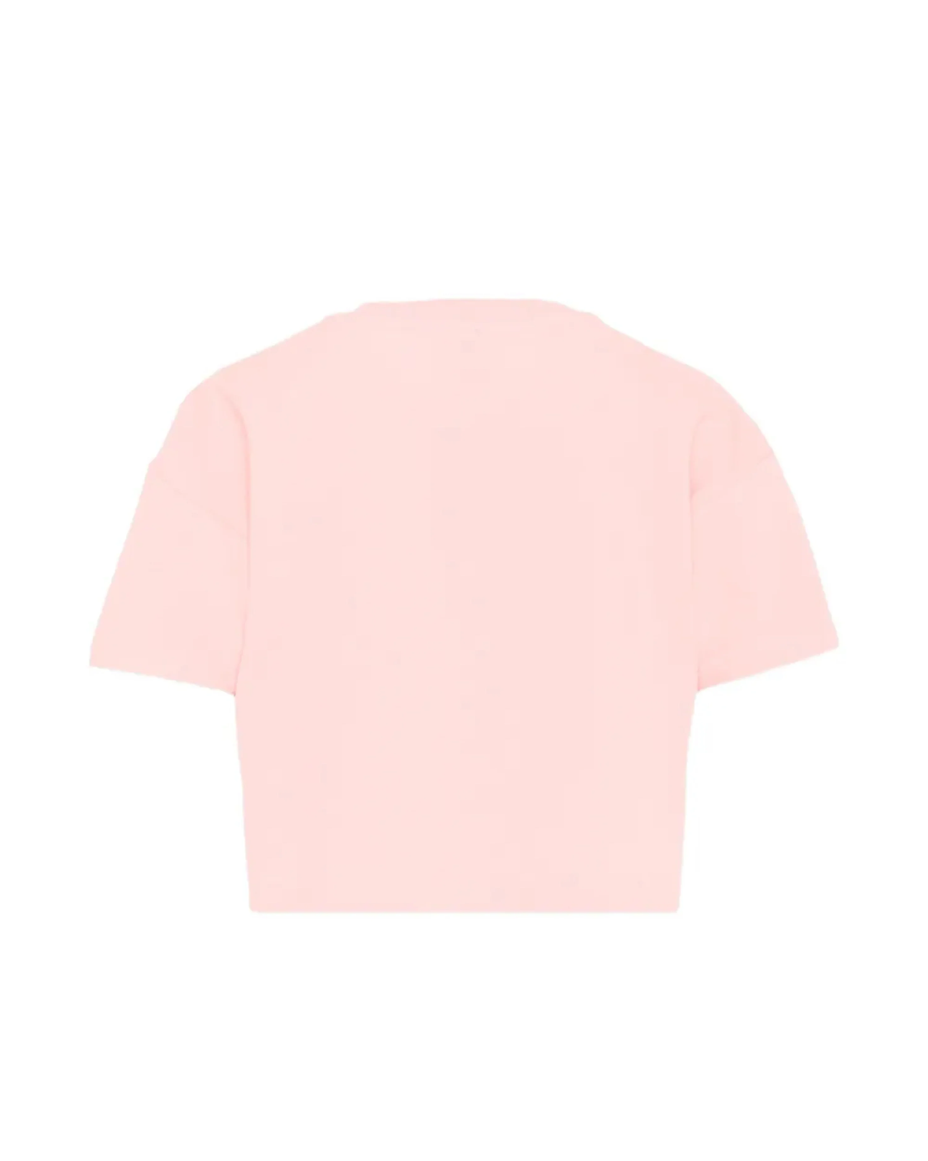 Moschino Kids T-Shirt Crop Rosa con Teddy Bear per Bambina